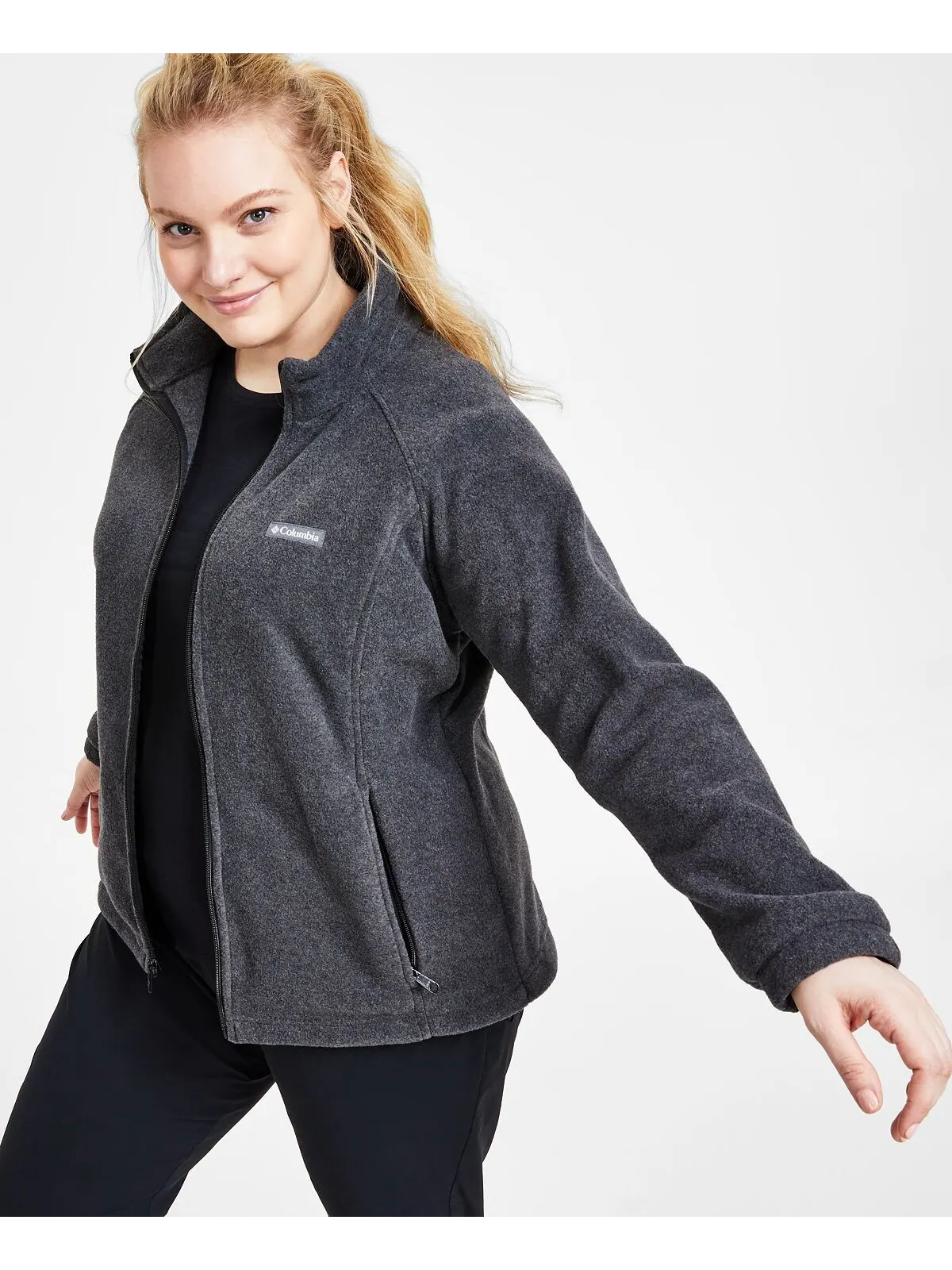 Женская флисовая куртка Benton Springs, XS-3X Columbia — изображение 3 из 4, темно-серый