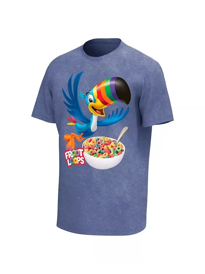 Мужская синяя футболка с логотипом Fruit Loops Washed Philcos — изображение 2 из 3