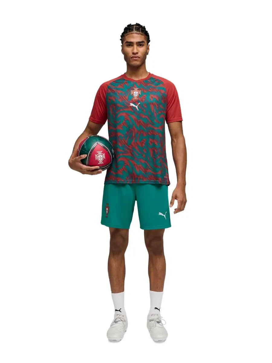 Футболка Puma с круглым вырезом и коротким рукавом, Portugal — изображение 2 из 3, красный/зеленый