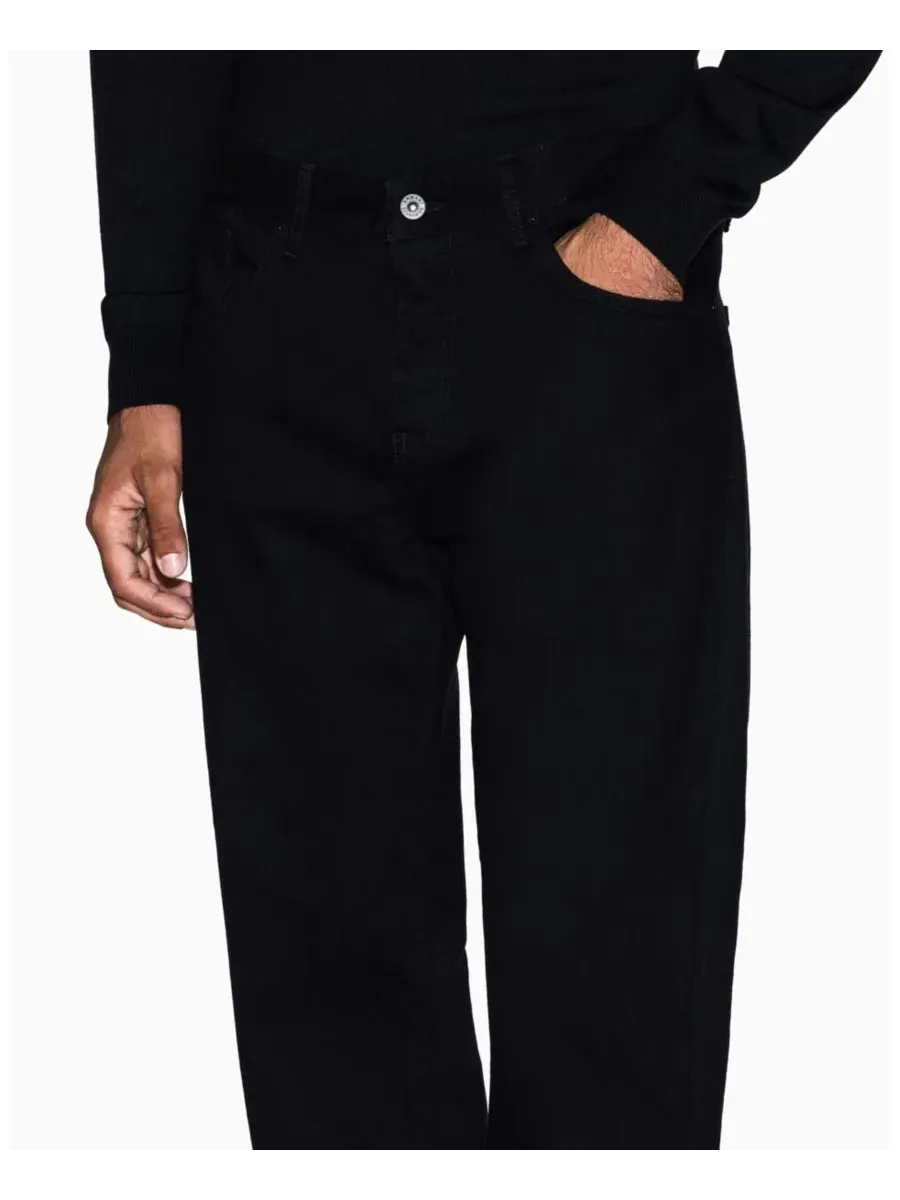 Мужские джинсы прямого кроя J16 из комфортной ткани A|X Armani Exchange — изображение 4 из 5, черный джинсовый синий