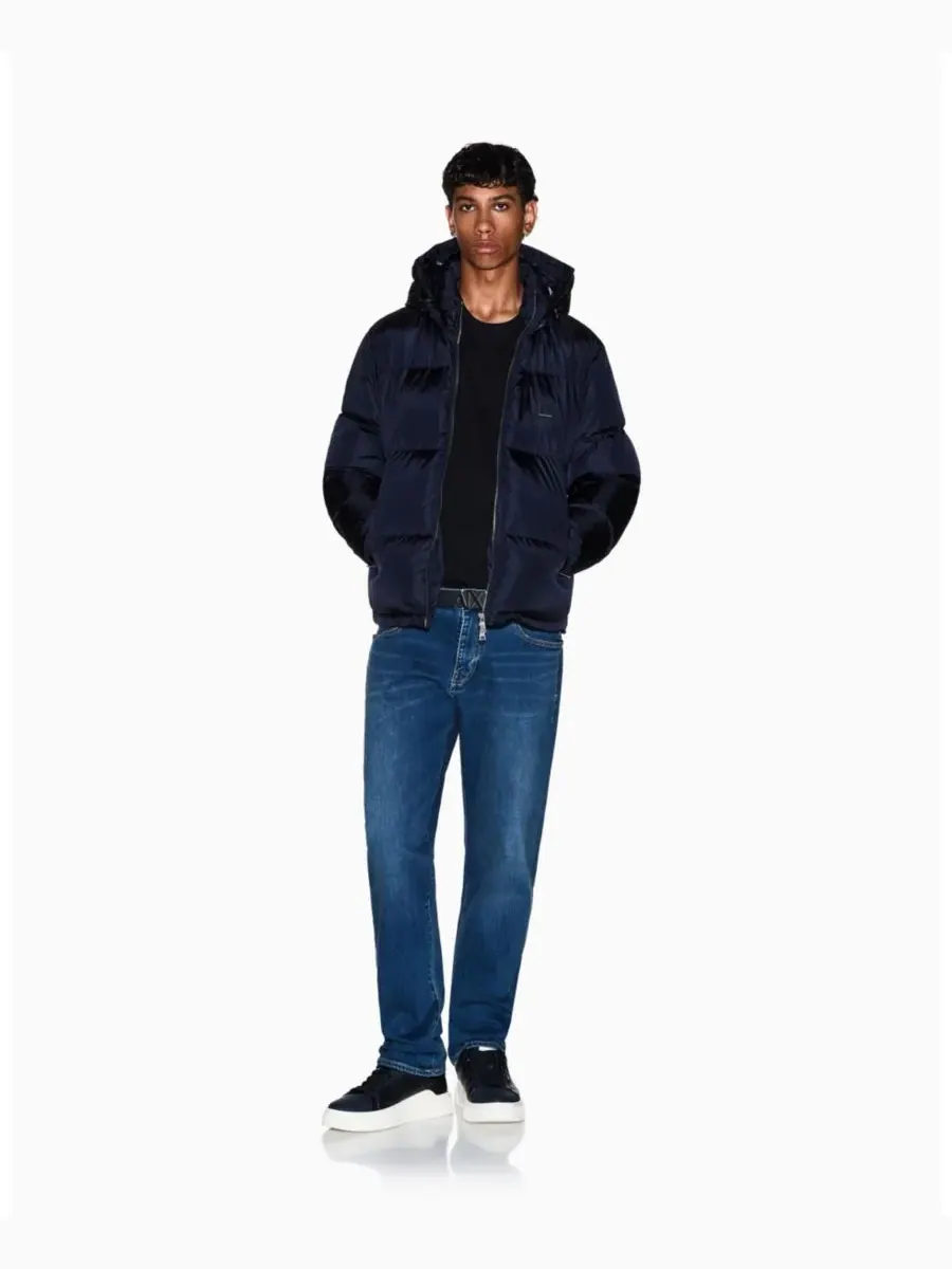 Мужские джинсы прямого кроя J16 из комфортной ткани A|X Armani Exchange — изображение 2 из 5, синий джинсовый синий