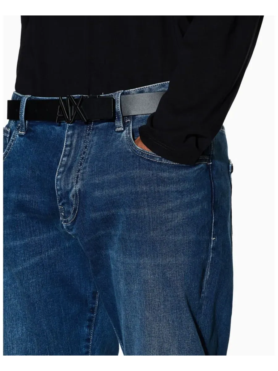 Мужские джинсы прямого кроя J16 из комфортной ткани A|X Armani Exchange — изображение 5 из 5, синий джинсовый синий