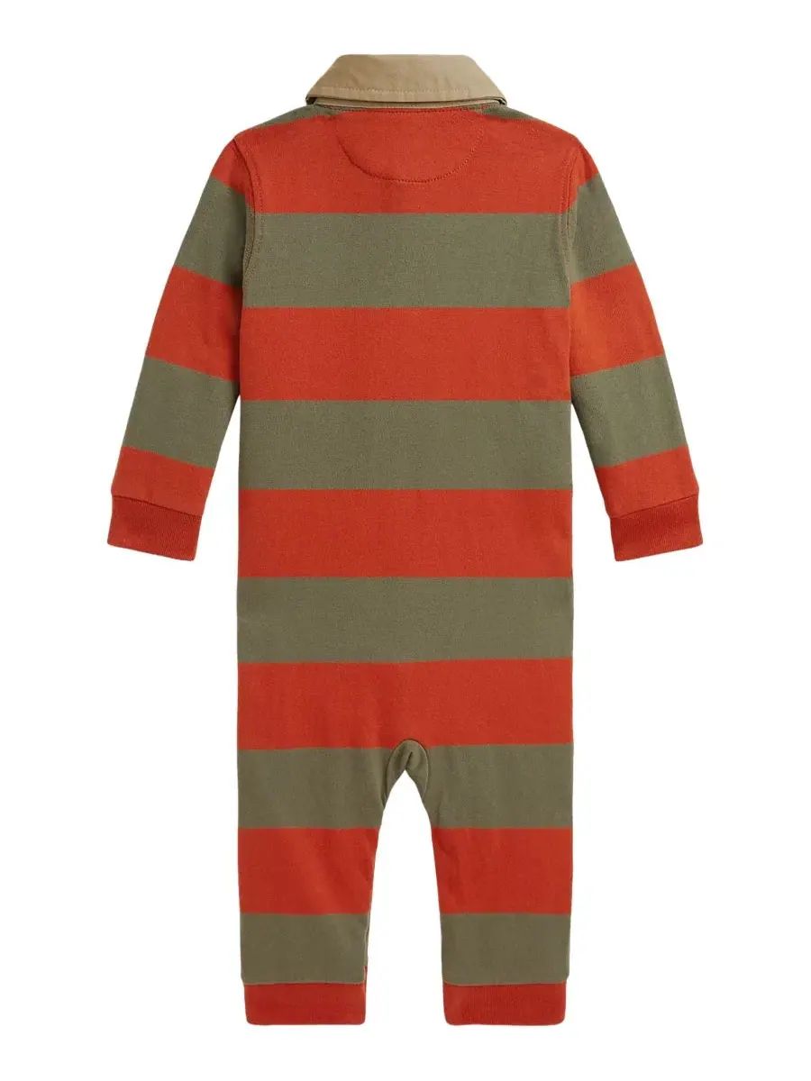Детский комбинезон-регби Polo Bear Cotton Rugby Coverall Polo Ralph Lauren — изображение 2 из 4, оранжевый