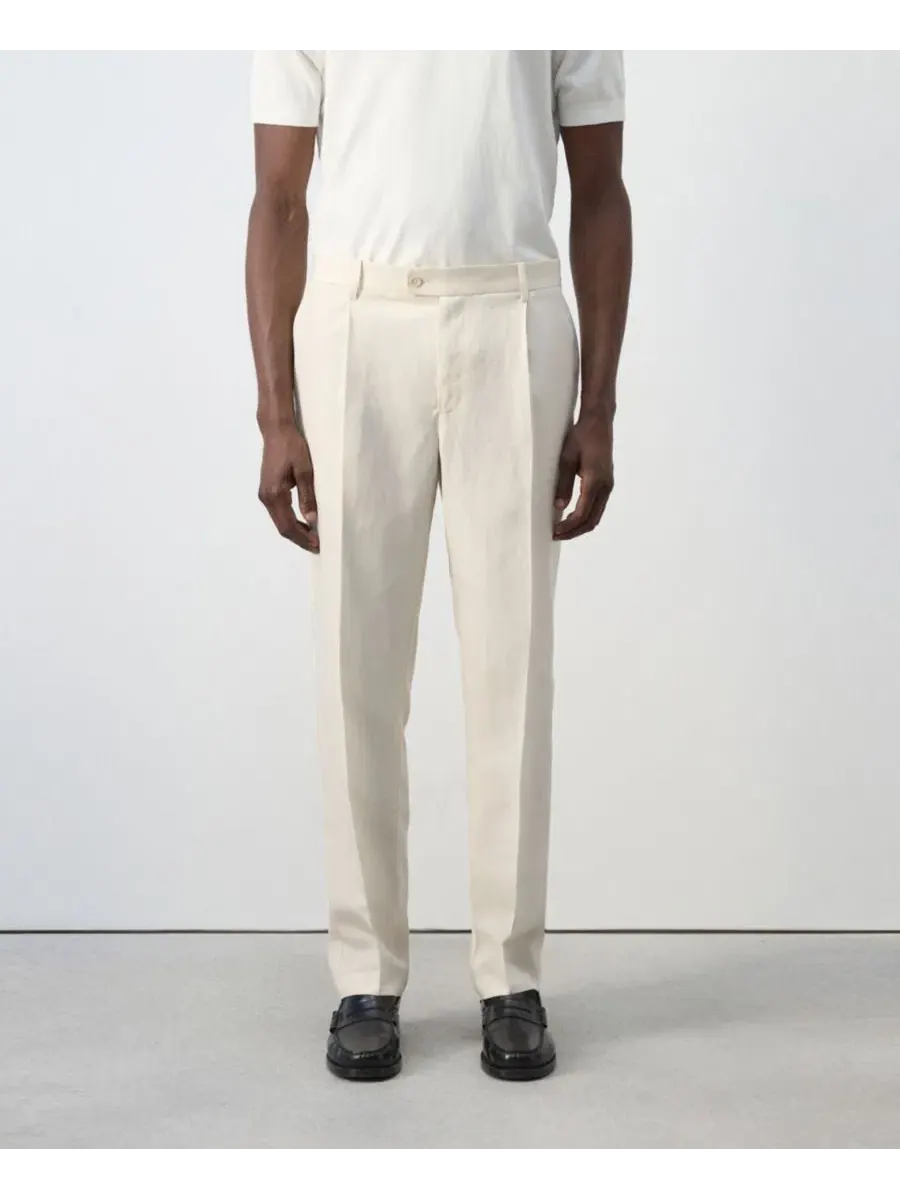 Брюки мужские Regular Fit из смеси лиоцелла и льна Mango