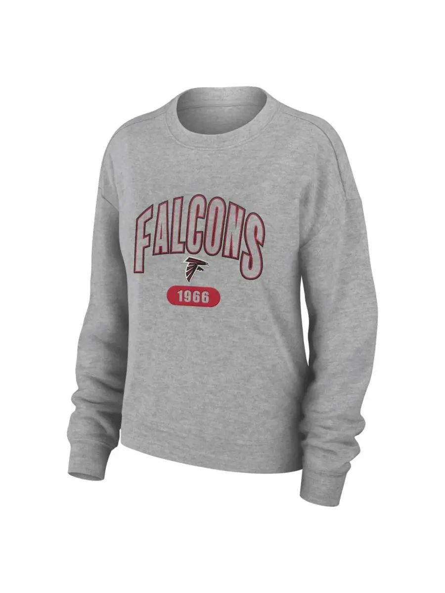 Комплект из футболки с длинным рукавом и брюк с принтом Atlanta Falcons WEAR by Erin Andrews — изображение 4 из 4, серый