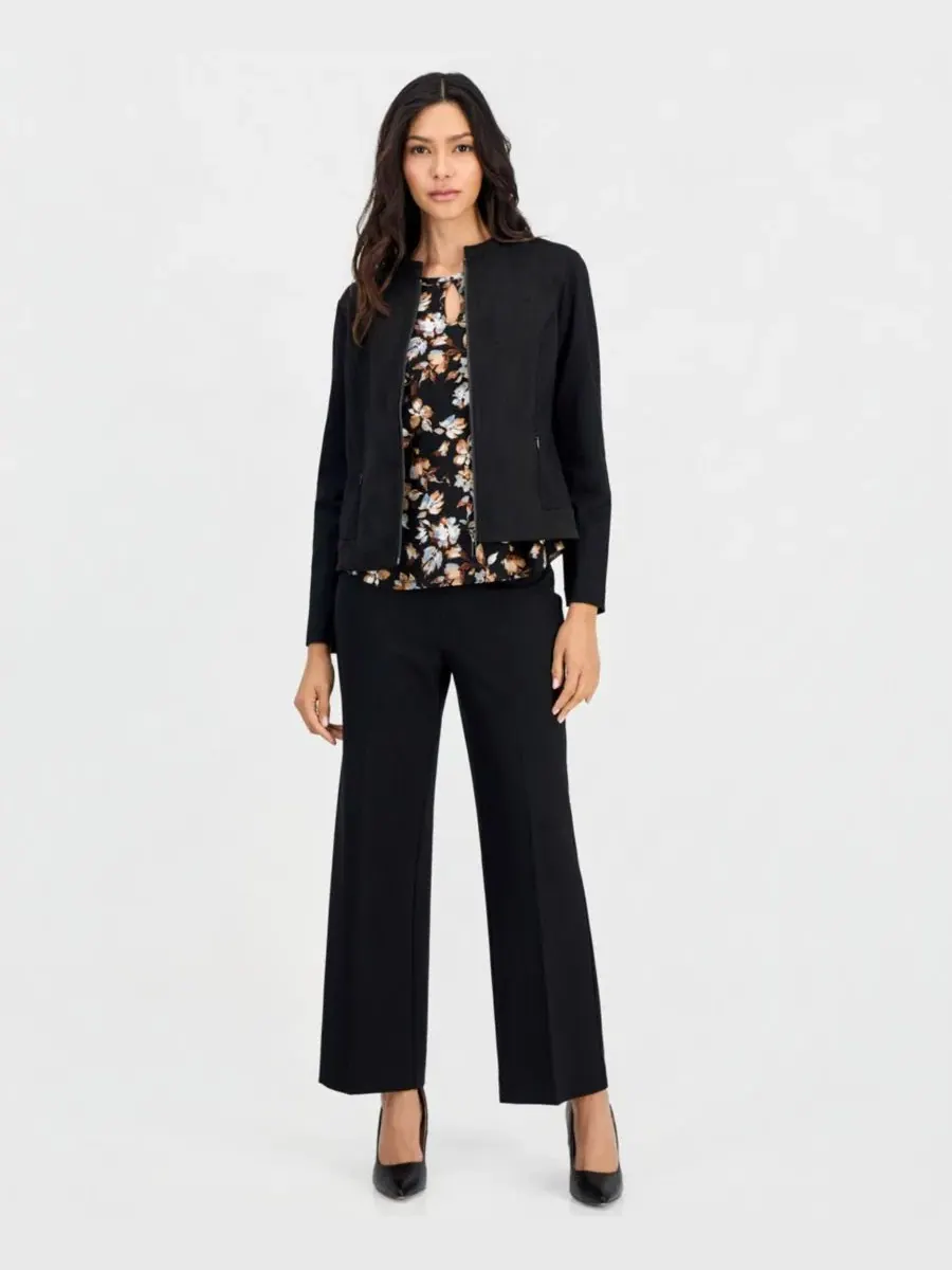 Блуза с принтом и вырезом капля Anne Klein Essentials — изображение 4 из 4, черный мульти