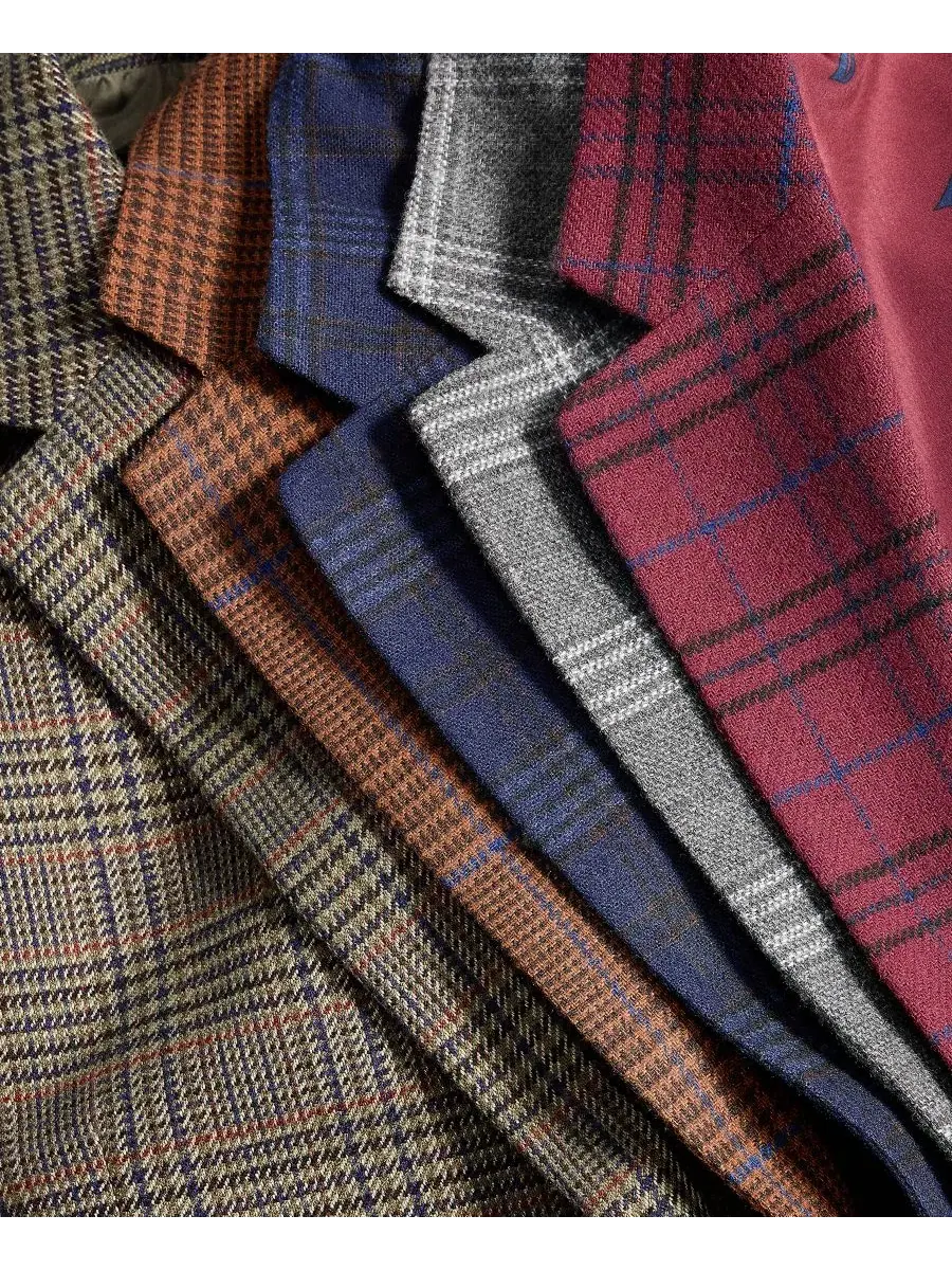 Мужской пиджак Modern Fit с твидовым узором Nautica — изображение 4 из 4, бордовый