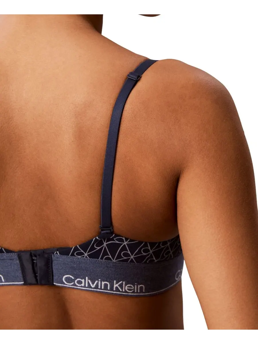 Бюстгальтер-треугольник с регулируемыми бретелями Calvin Klein — изображение 4 из 7, джинсовый синий синий