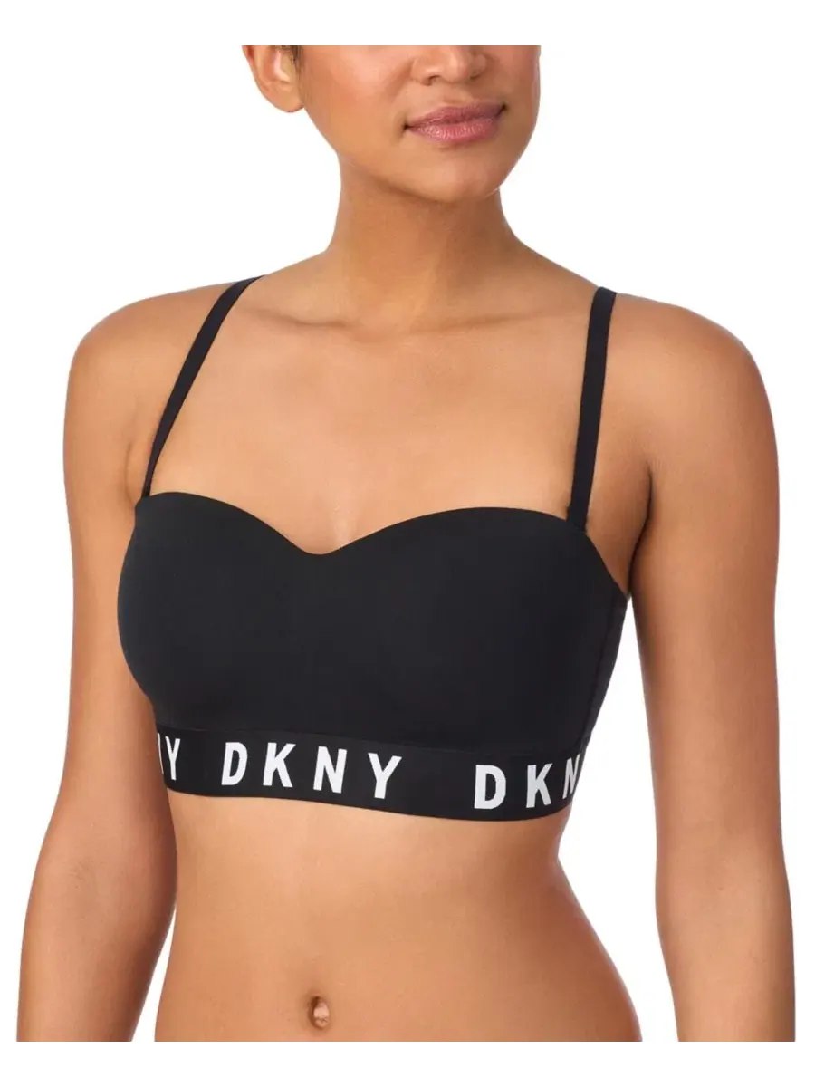 Бюстгальтер-бандо с формованными чашками, модель Cozy Boyfriend DKNY — изображение 2 из 6, черный