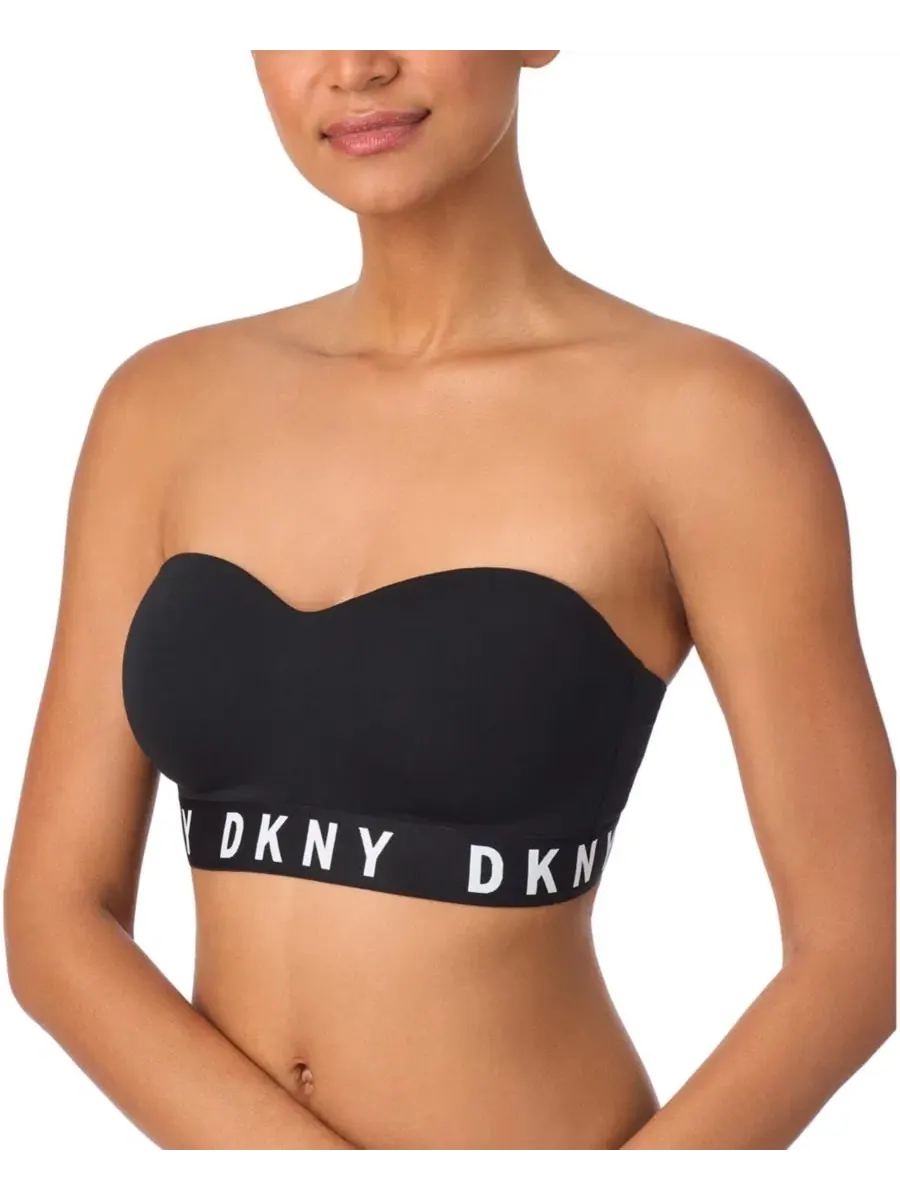 Бюстгальтер-бандо с формованными чашками, модель Cozy Boyfriend DKNY — изображение 3 из 6, черный