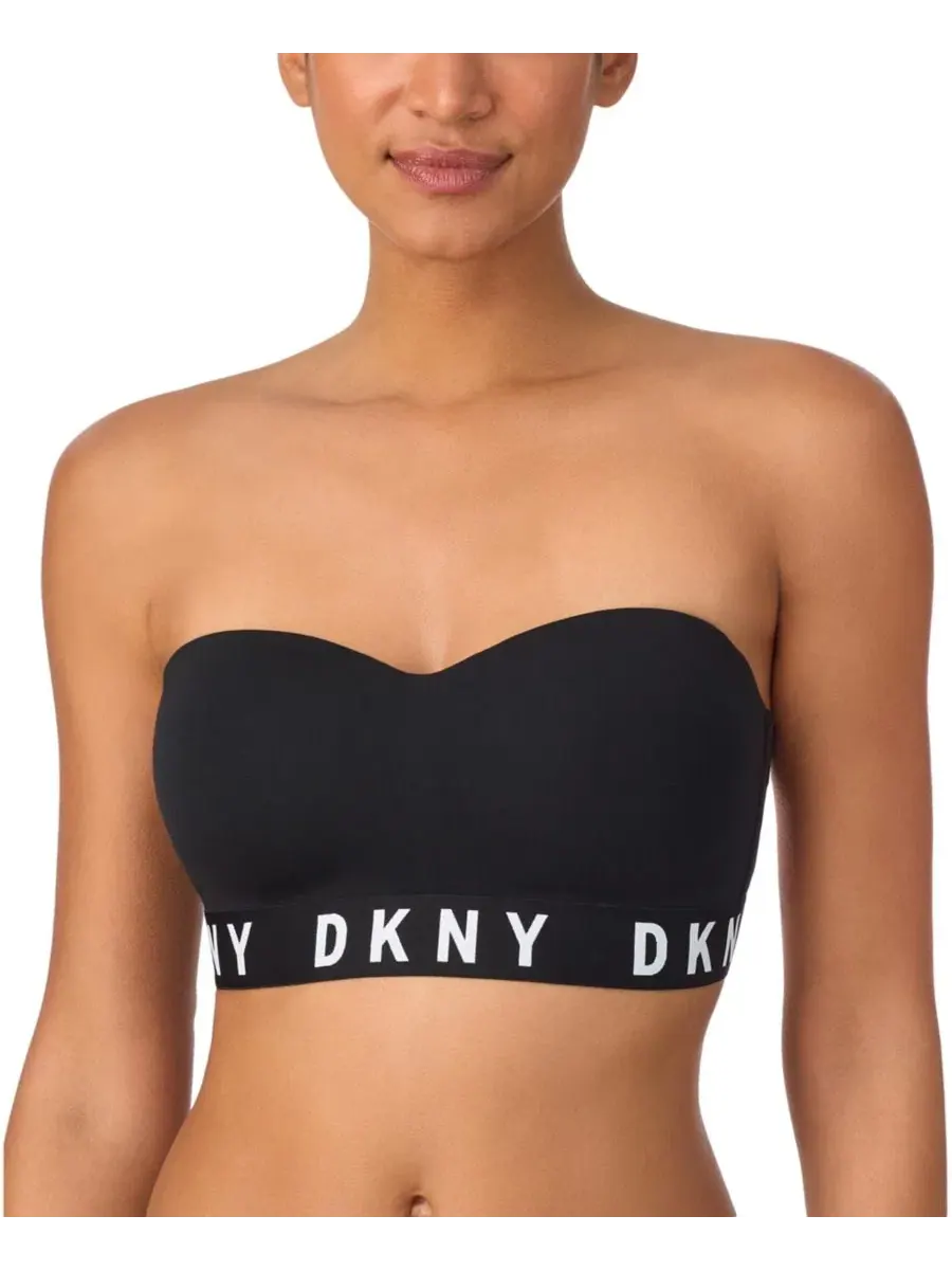 Бюстгальтер-бандо с формованными чашками, модель Cozy Boyfriend DKNY — изображение 4 из 6, черный