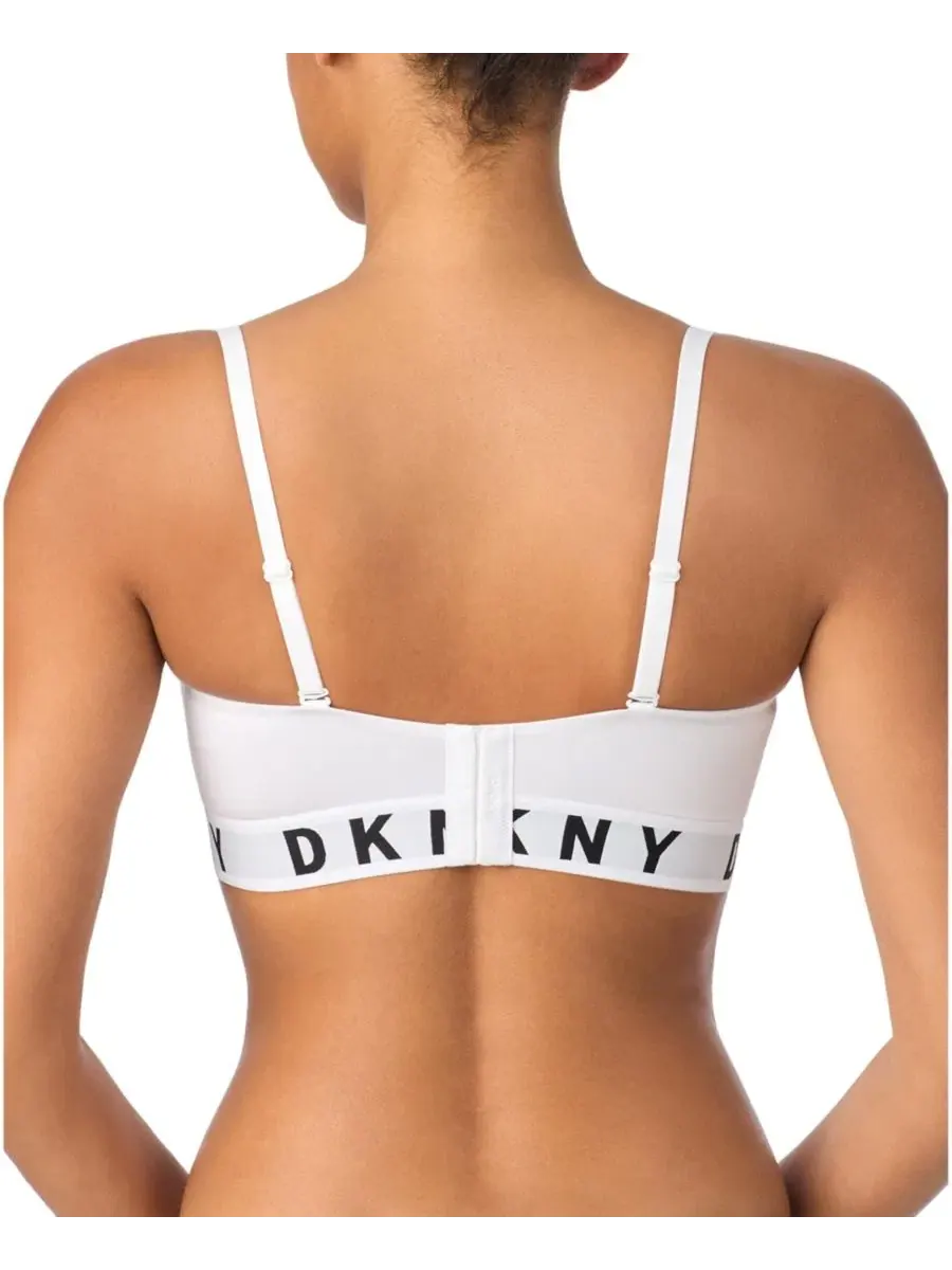 Бюстгальтер-бандо беспроводной с формованными чашками DKNY — изображение 5 из 5, белый