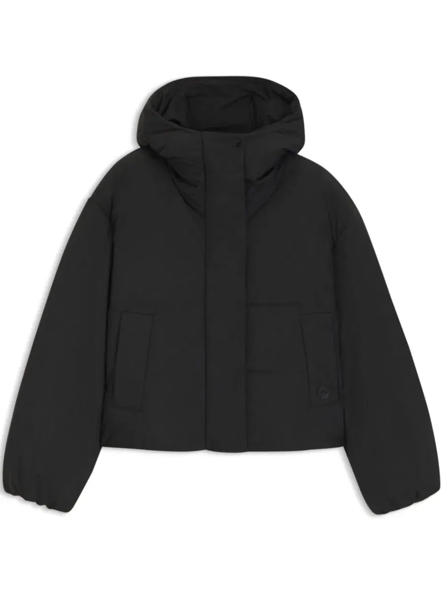 Куртка BOSS by Women's из жатой ткани, стандартного кроя Hugo Boss — изображение 3 из 6, черный