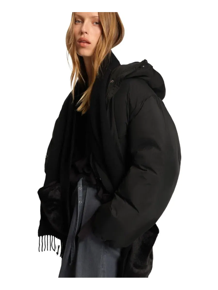 Куртка BOSS by Women's из жатой ткани, стандартного кроя Hugo Boss — изображение 6 из 6, черный