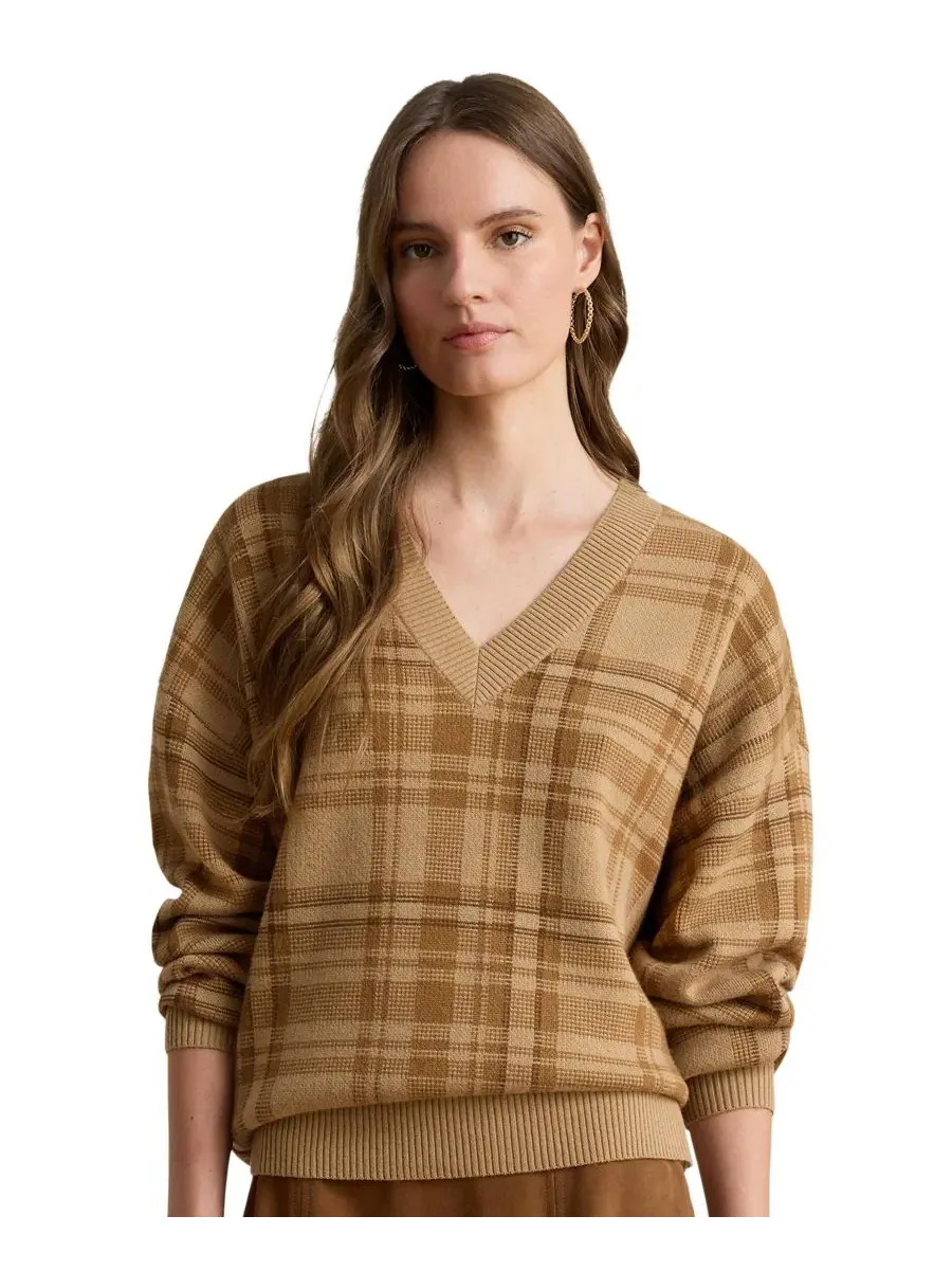 Свитер с V-образным вырезом Lauren Ralph Lauren — изображение 7 из 8, мульти
