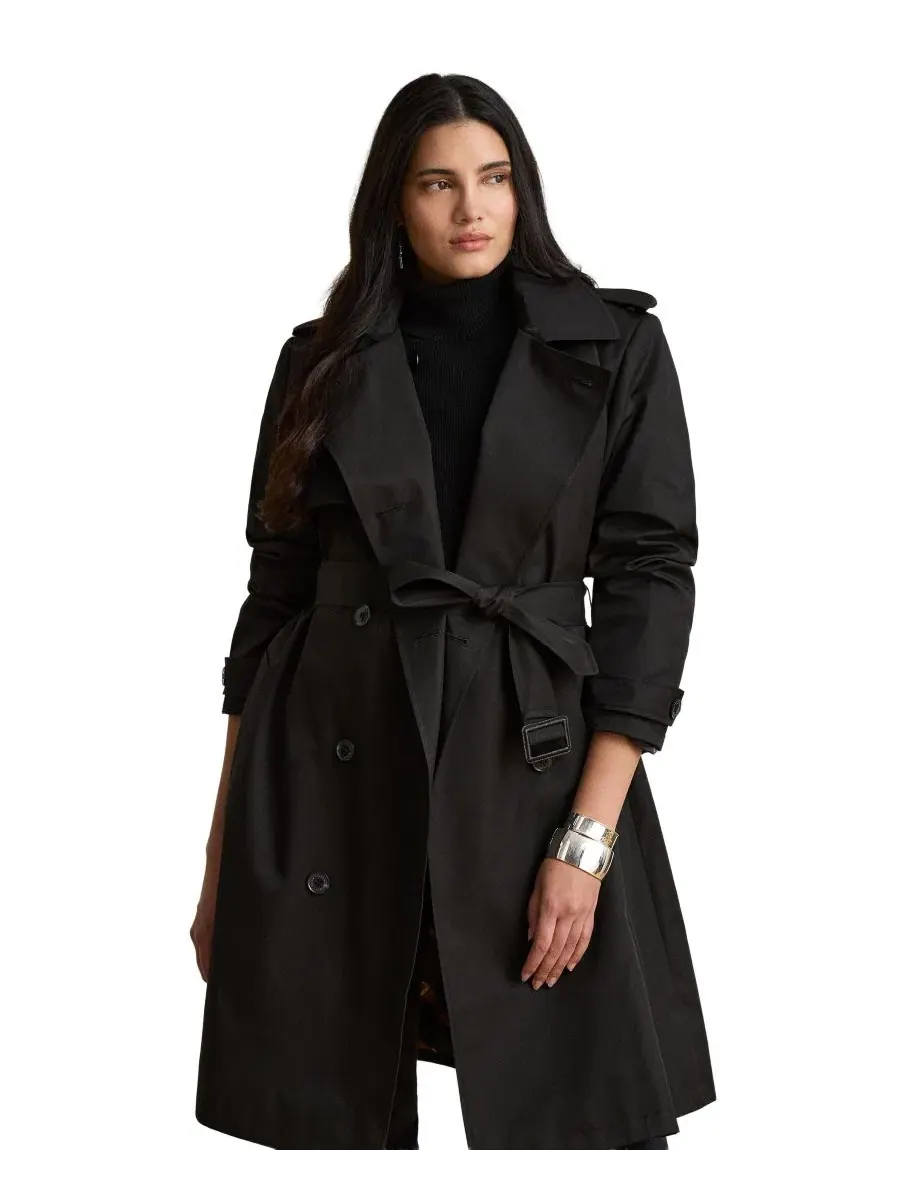 Пальто-тренч двубортное с поясом, модель Double Breasted Trench Coat Lauren Ralph Lauren