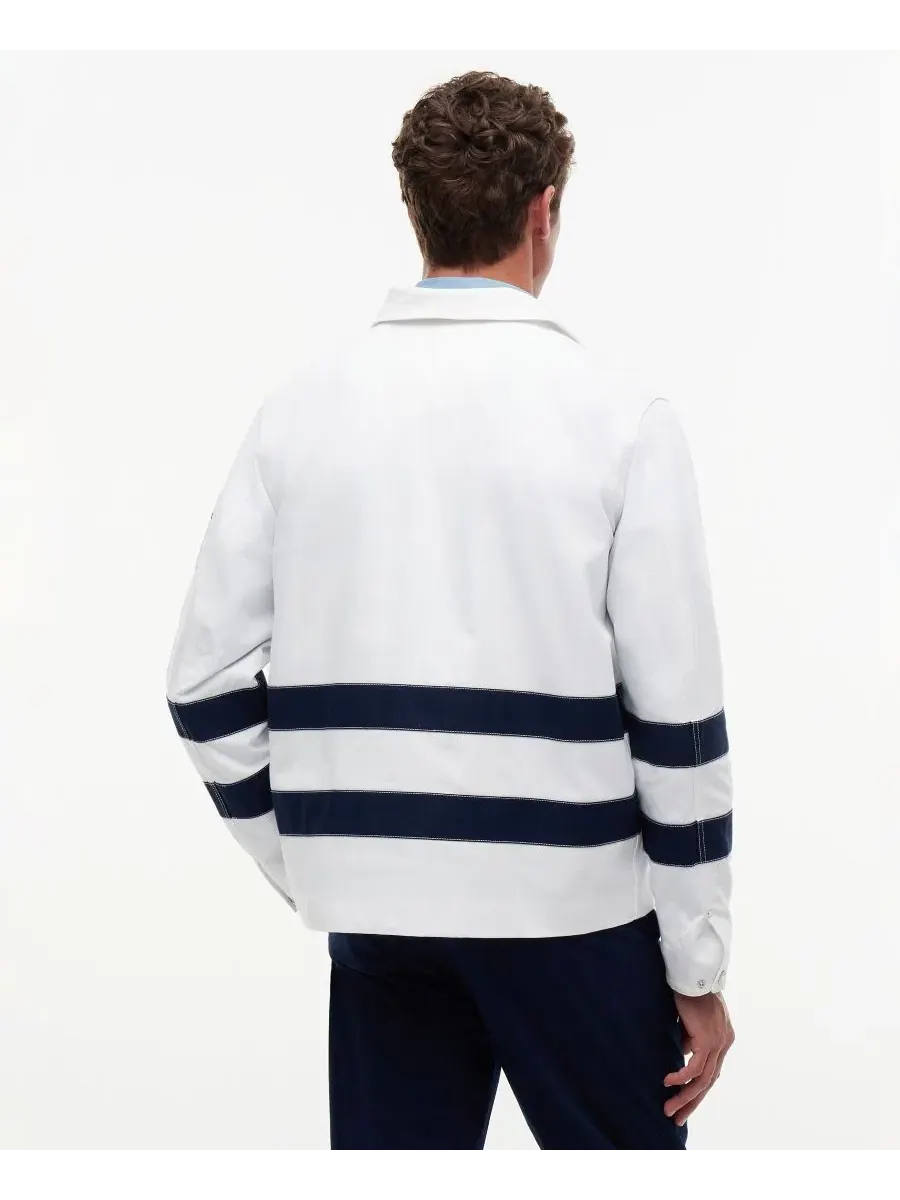 Повседневный жакет с морской полоской Tommy Hilfiger — изображение 5 из 5, белый/темно-синий