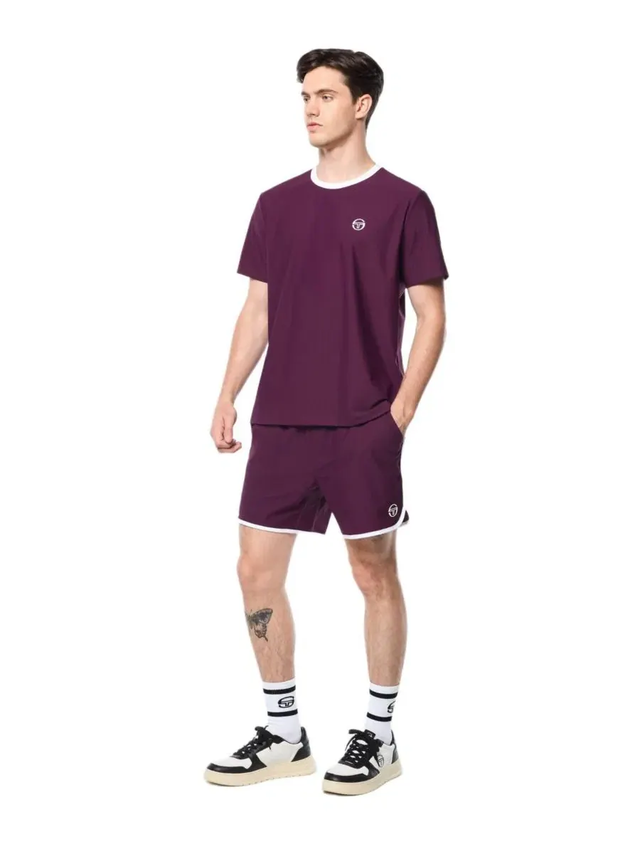 Футболка с контрастным воротником Grata Active Sergio Tacchini — изображение 3 из 5, фиолетовый