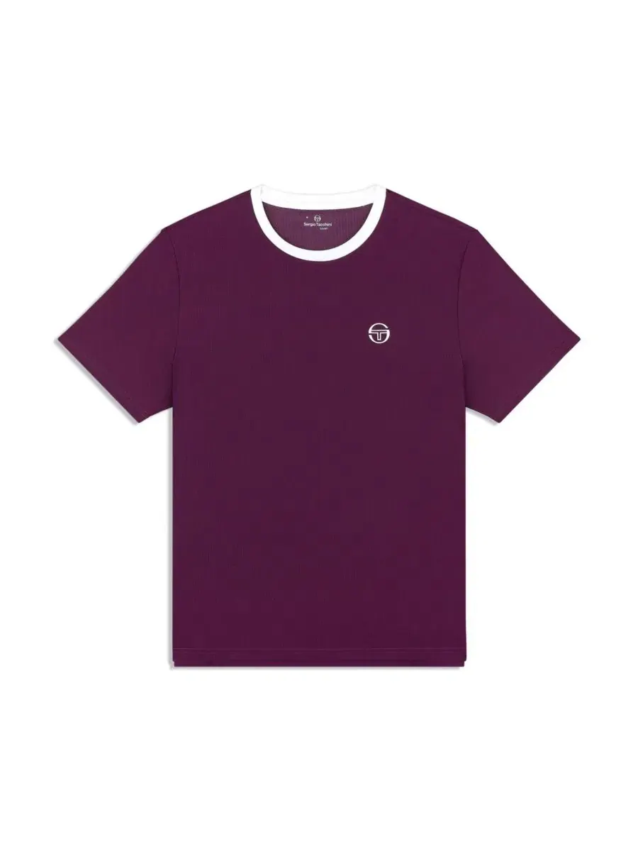 Футболка с контрастным воротником Grata Active Sergio Tacchini — изображение 5 из 5, фиолетовый