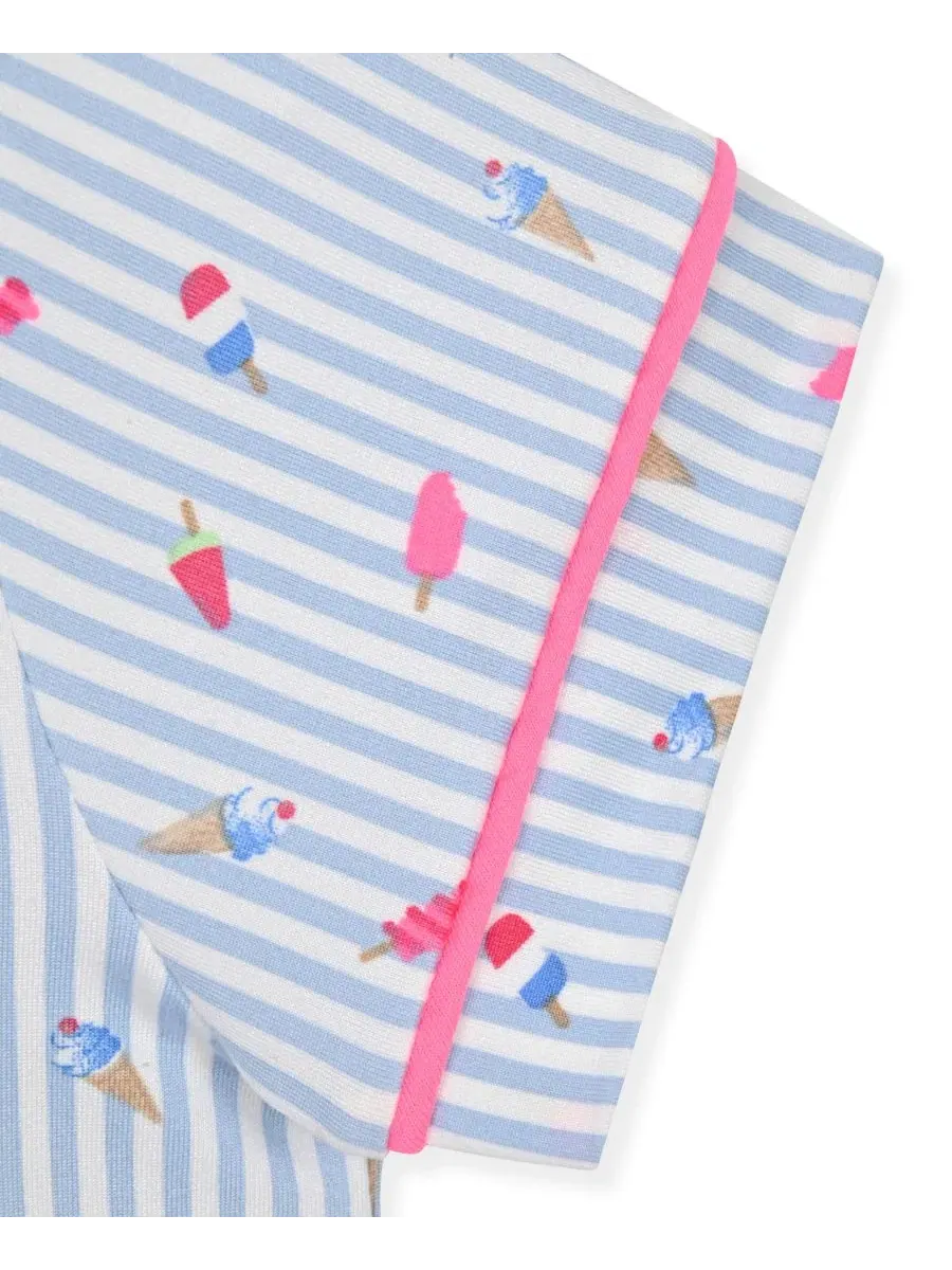 Комплект пижамы с принтом Milky Ice Cream Sleep On It — изображение 4 из 5, темно-синий