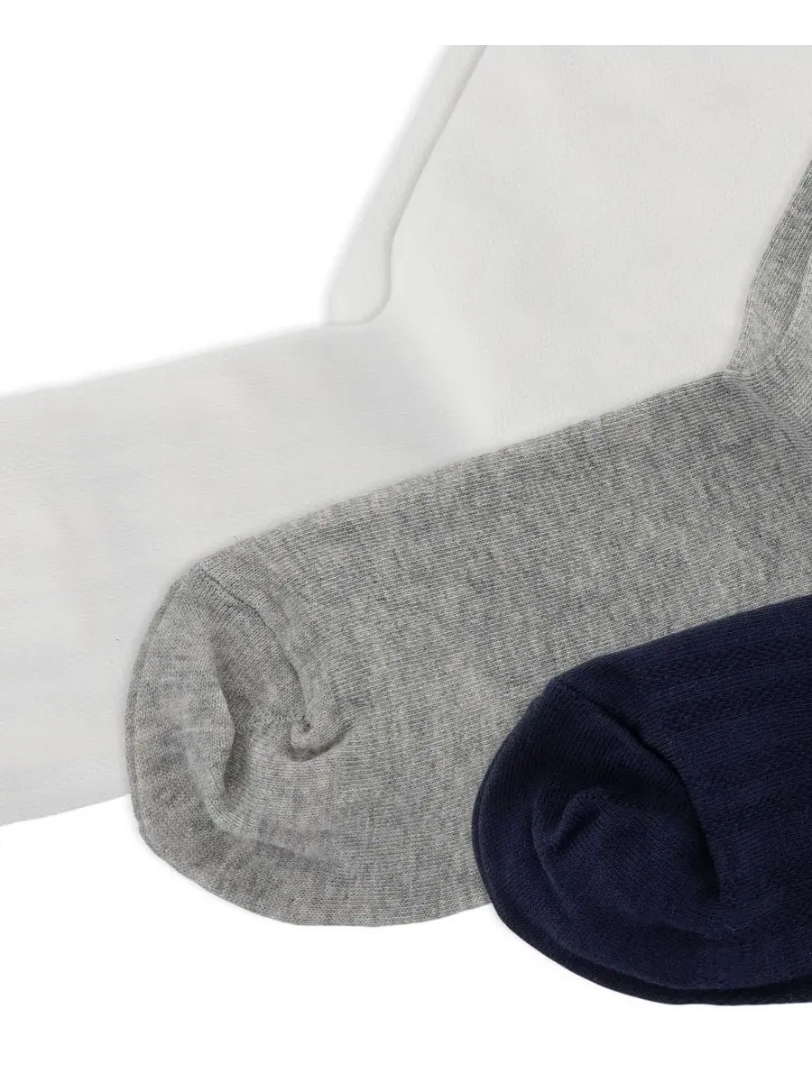Комплект носков с ажурным узором и оборкой, 3 пары Polo Ralph Lauren — изображение 3 из 4, темно-синий