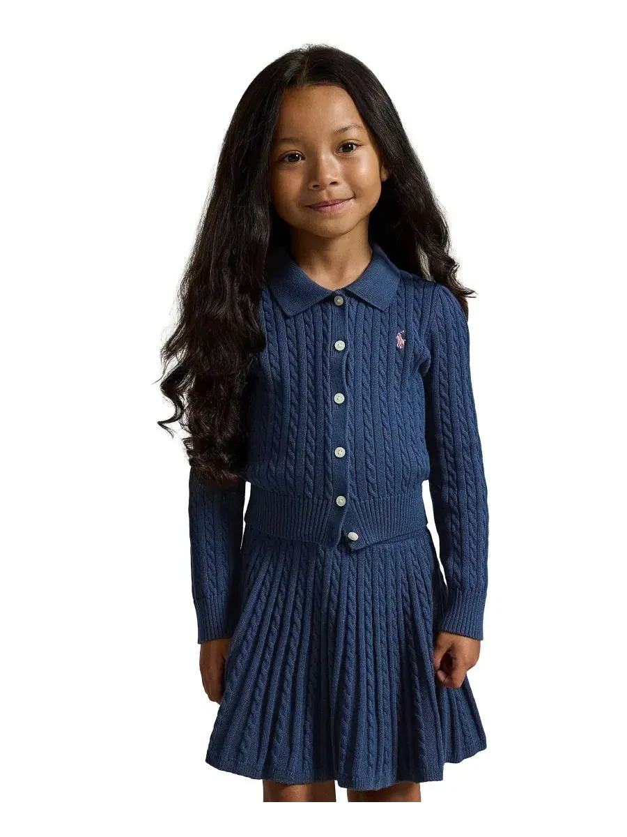 Комплект из джемпера-поло и юбки, с косами Polo Ralph Lauren