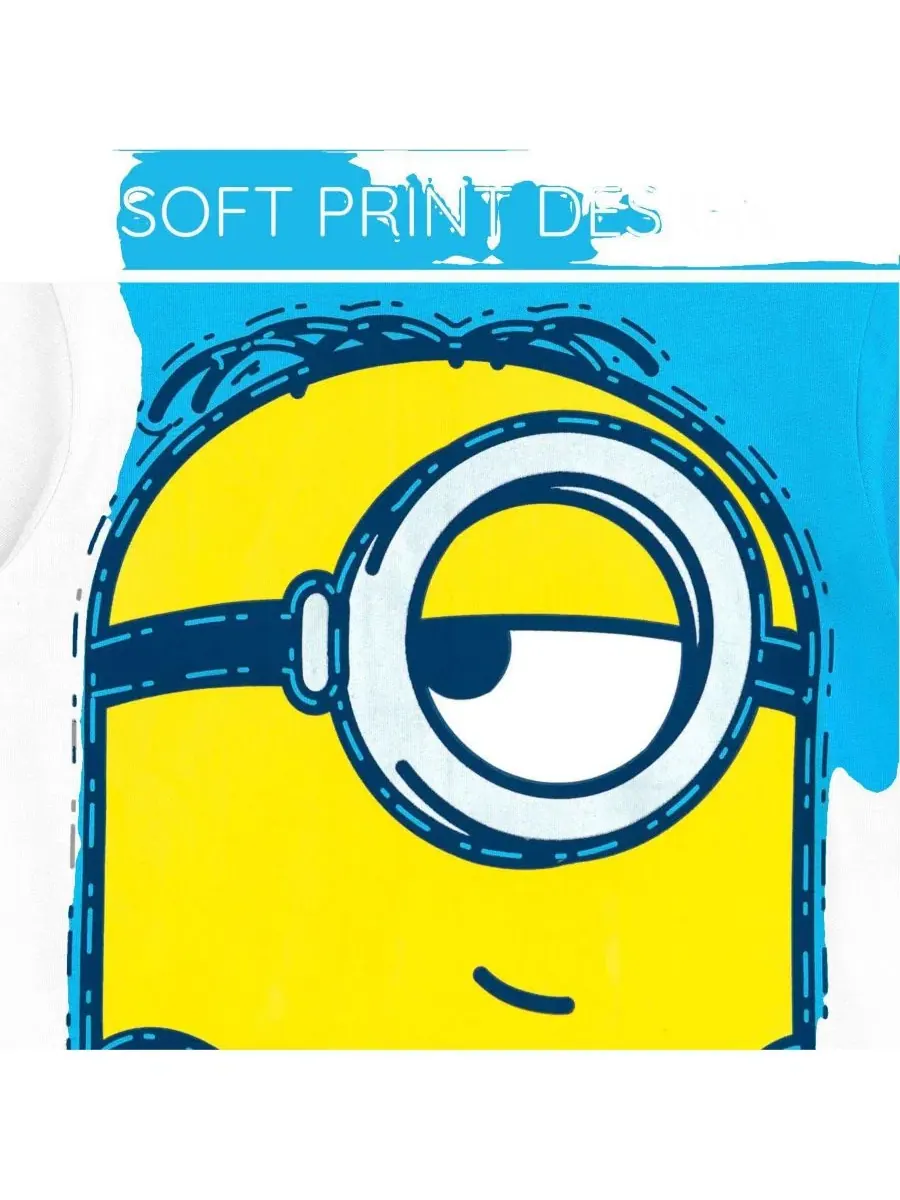 Комплект футболки и шорт с принтом Minions Stuart — изображение 3 из 3, синий серебристый