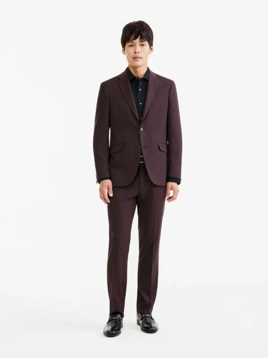 Костюм-двойка Slim-Fit Techni-Cole Suit Separates Kenneth Cole Reaction — изображение 3 из 4, коричневый