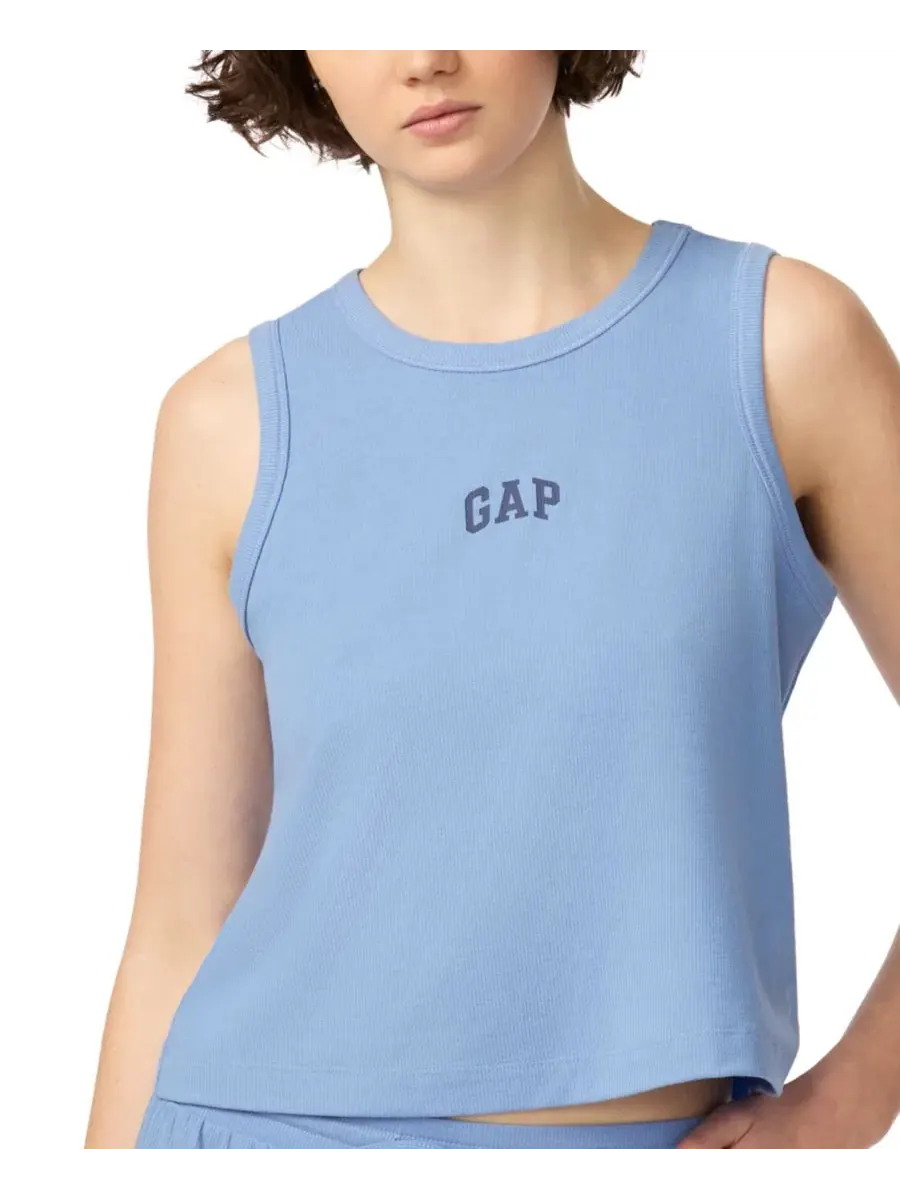 Комплект из топа и шорт GAP — изображение 4 из 5, синий