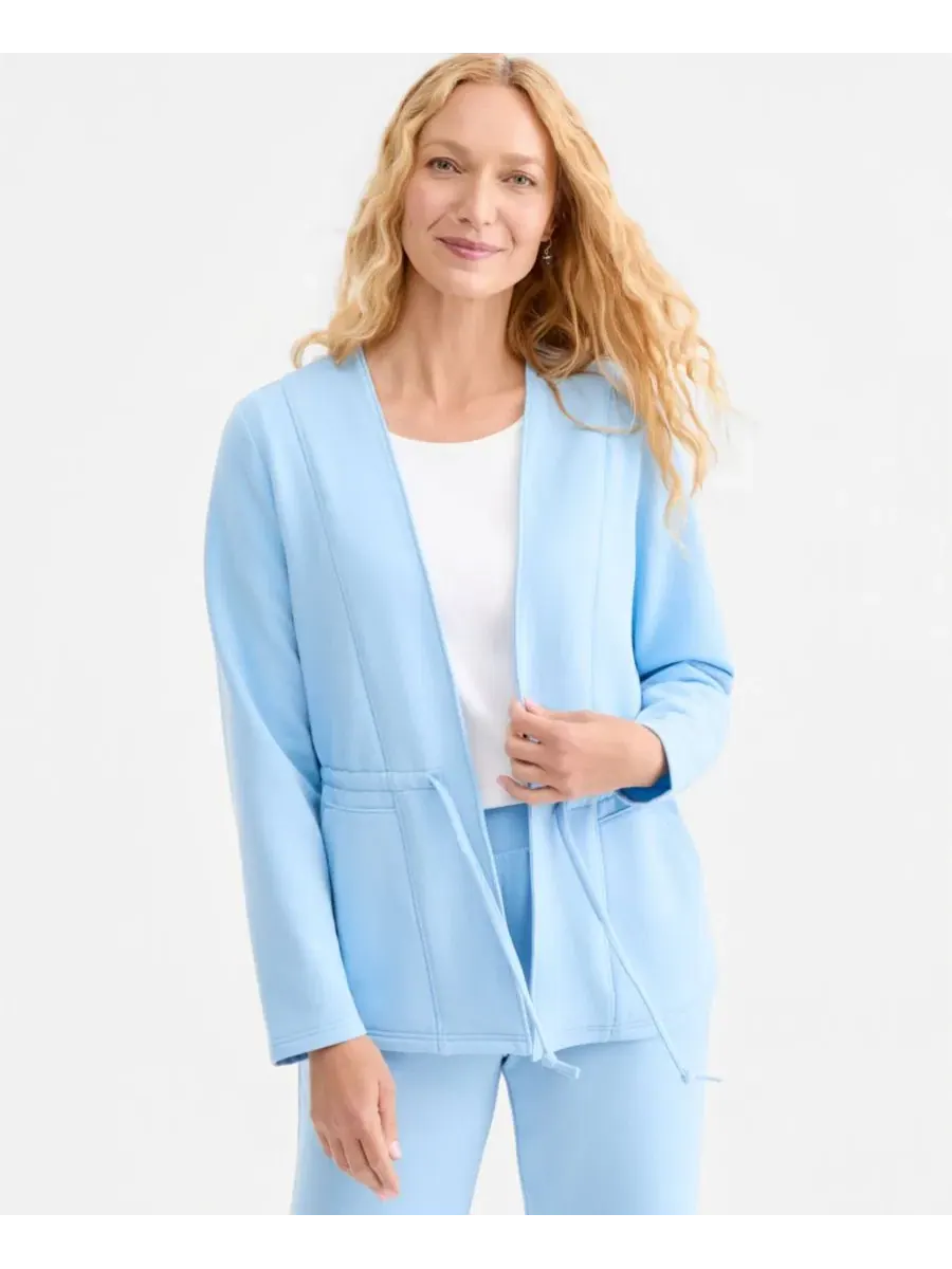 Женская куртка из флиса LuxLounge с лацканами Style & Co, Pretty Peri
