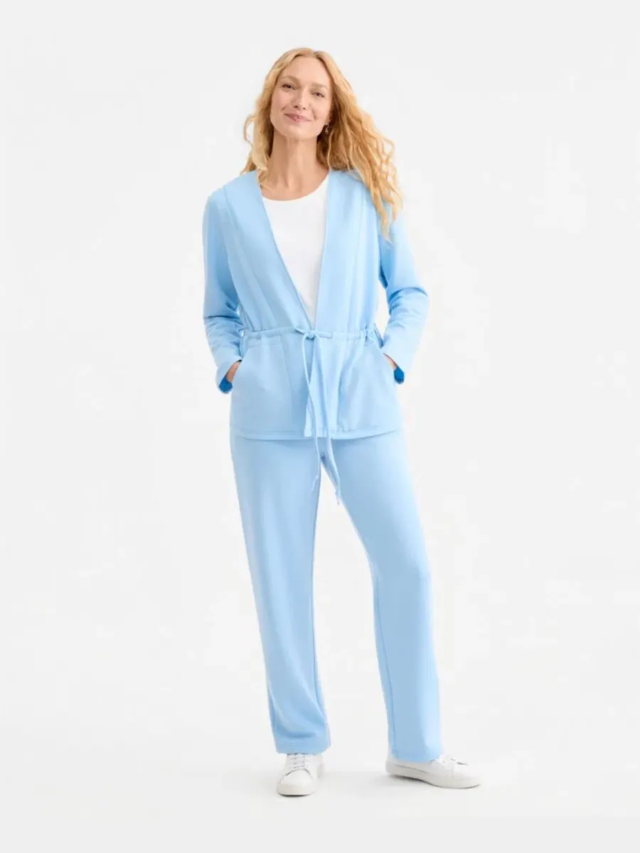 Женская куртка из флиса LuxLounge с лацканами Style & Co, Pretty Peri — изображение 2 из 4