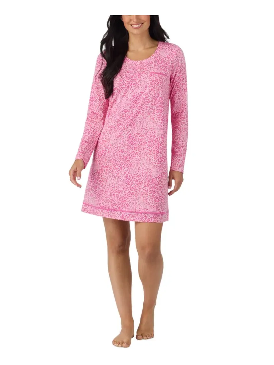 Ночная рубашка с длинным рукавом и круглым вырезом, модель Sleep Shirt Cuddl Duds