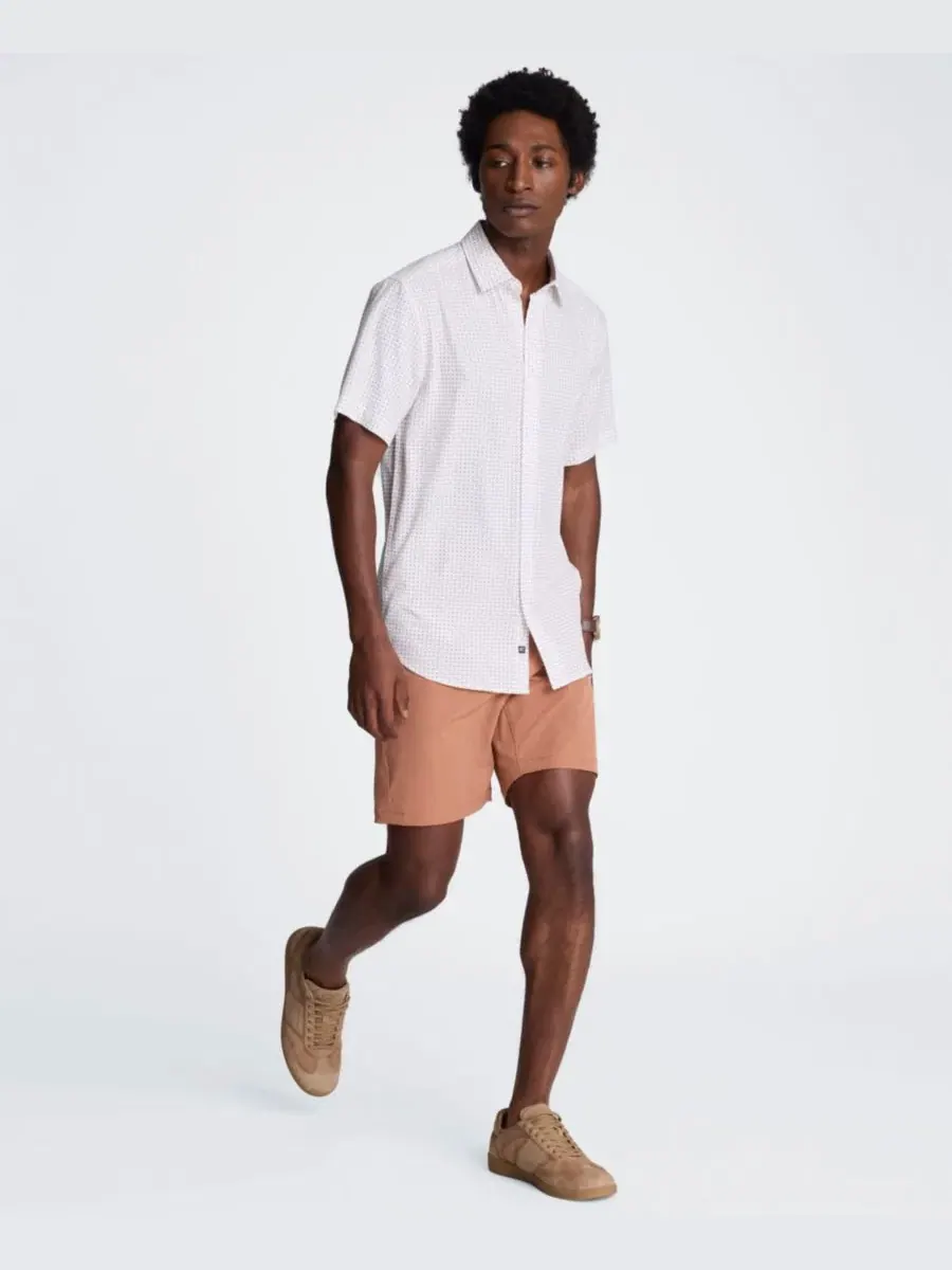 Классическая рубашка с коротким рукавом и принтом Kenneth Cole — изображение 2 из 5, фиолетовый