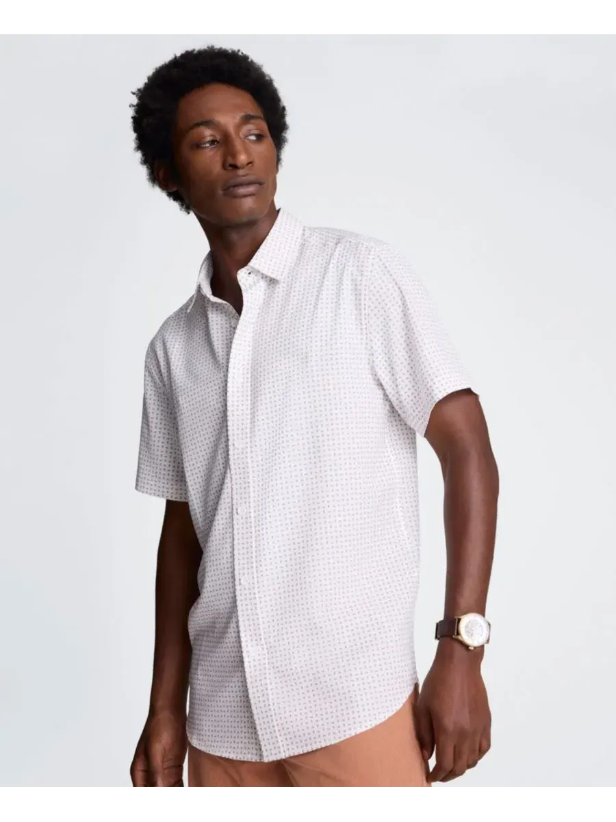 Классическая рубашка с коротким рукавом и принтом Kenneth Cole — изображение 3 из 5, фиолетовый