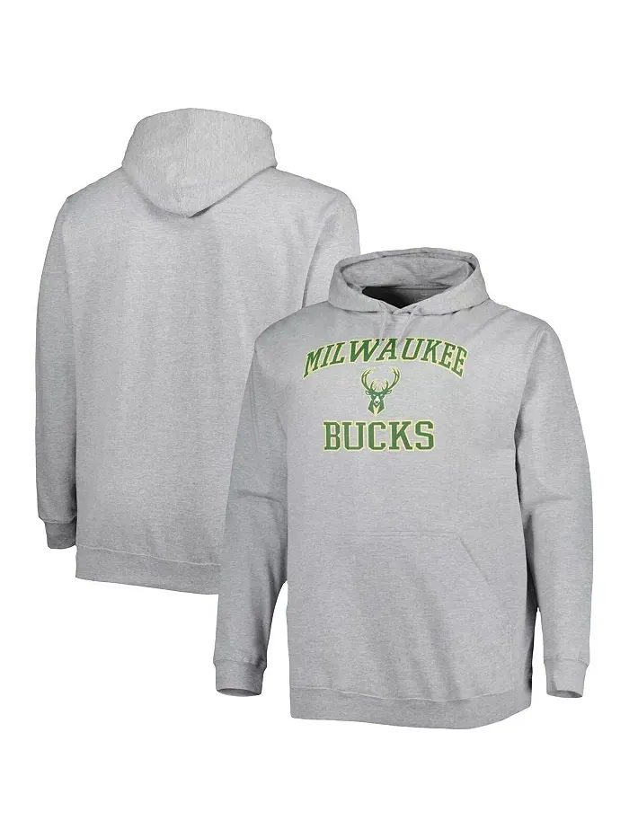 Мужская толстовка с капюшоном Milwaukee Bucks Big and Tall Heart and Soul