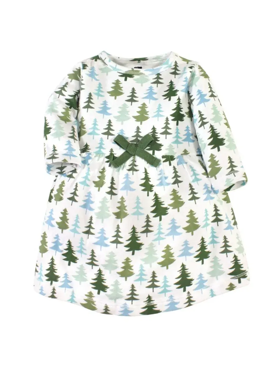 Комплект платьев с длинным рукавом Evergreen trees Hudson Baby — изображение 3 из 3, темно-зеленый