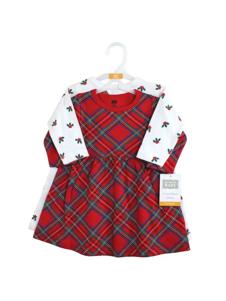 Комплект из двух платьев с длинным рукавом Hudson Baby — изображение 3 из 3, красный