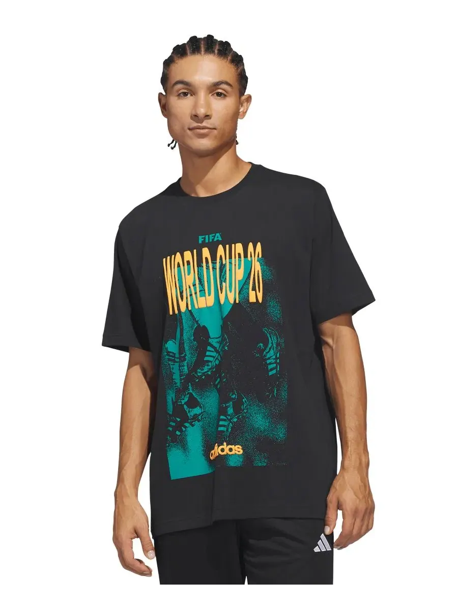 Футболка с принтом World Cup 26 Tour Graphic adidas — изображение 1 из 3, черный