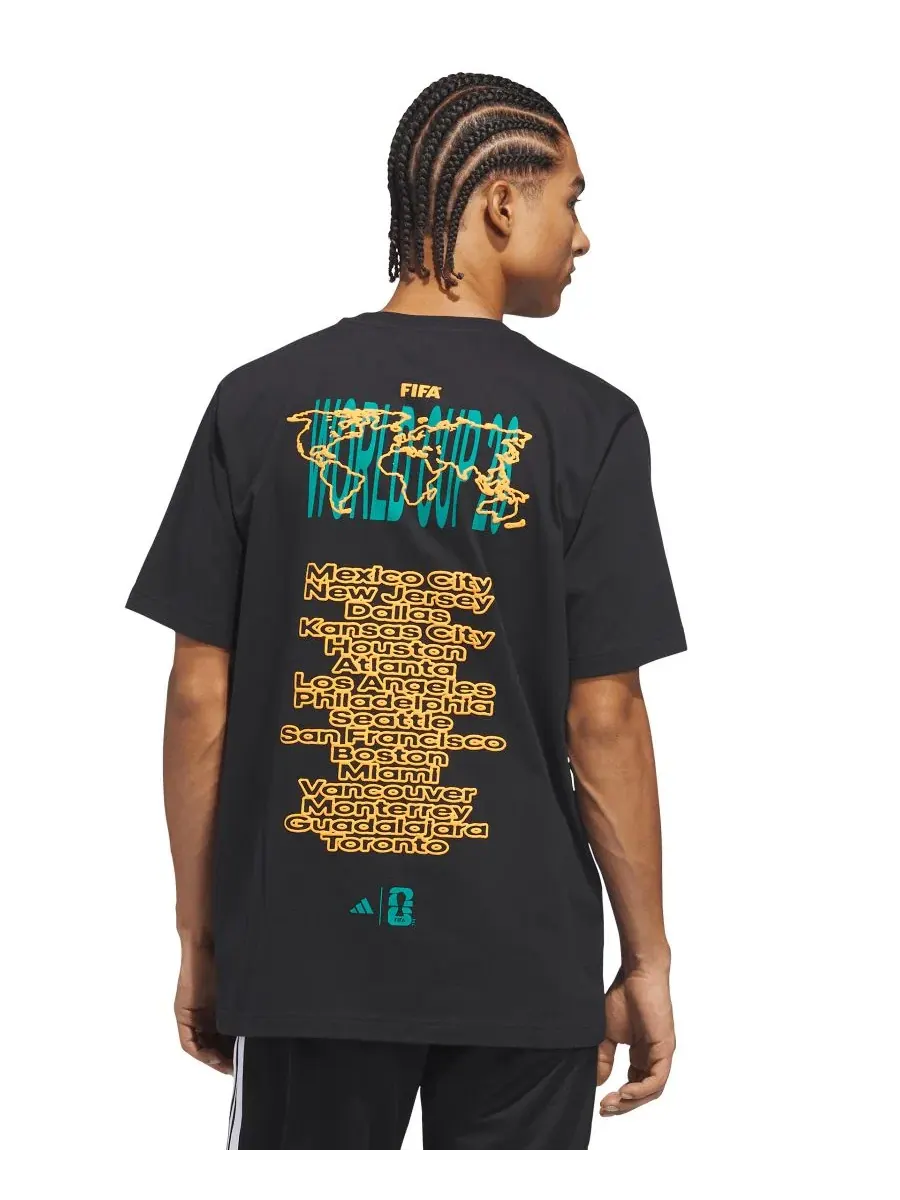 Футболка с принтом World Cup 26 Tour Graphic adidas — изображение 3 из 3, черный