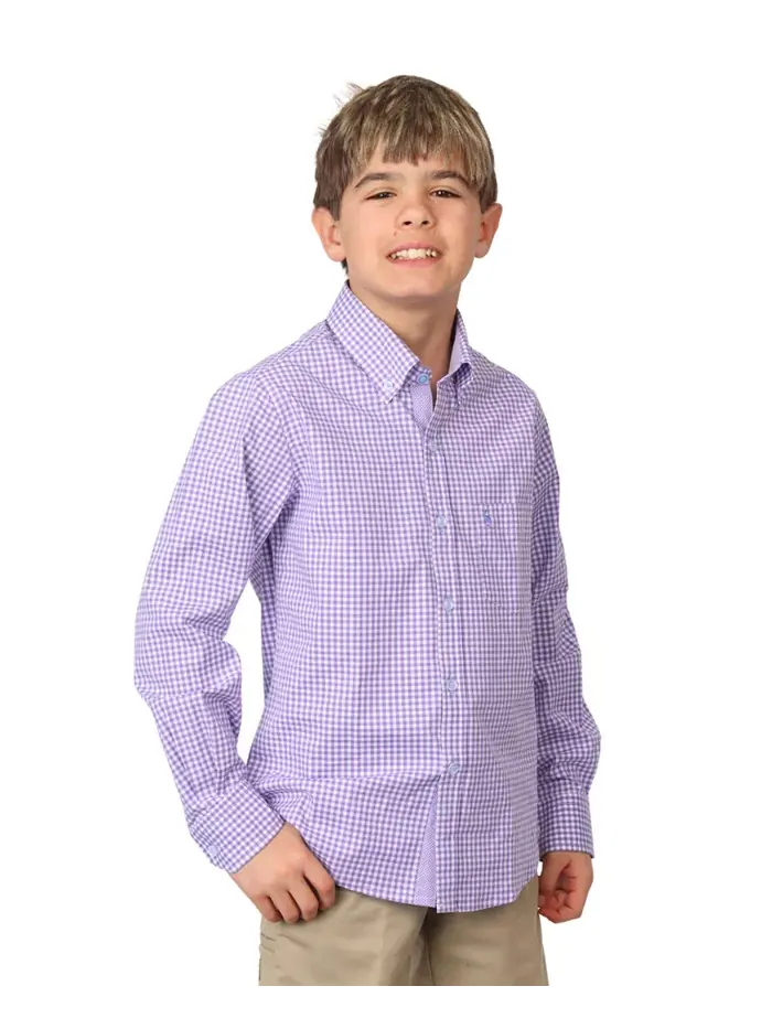 Рубашка с длинным рукавом Big Boys Signature Gingham Tailorbyrd