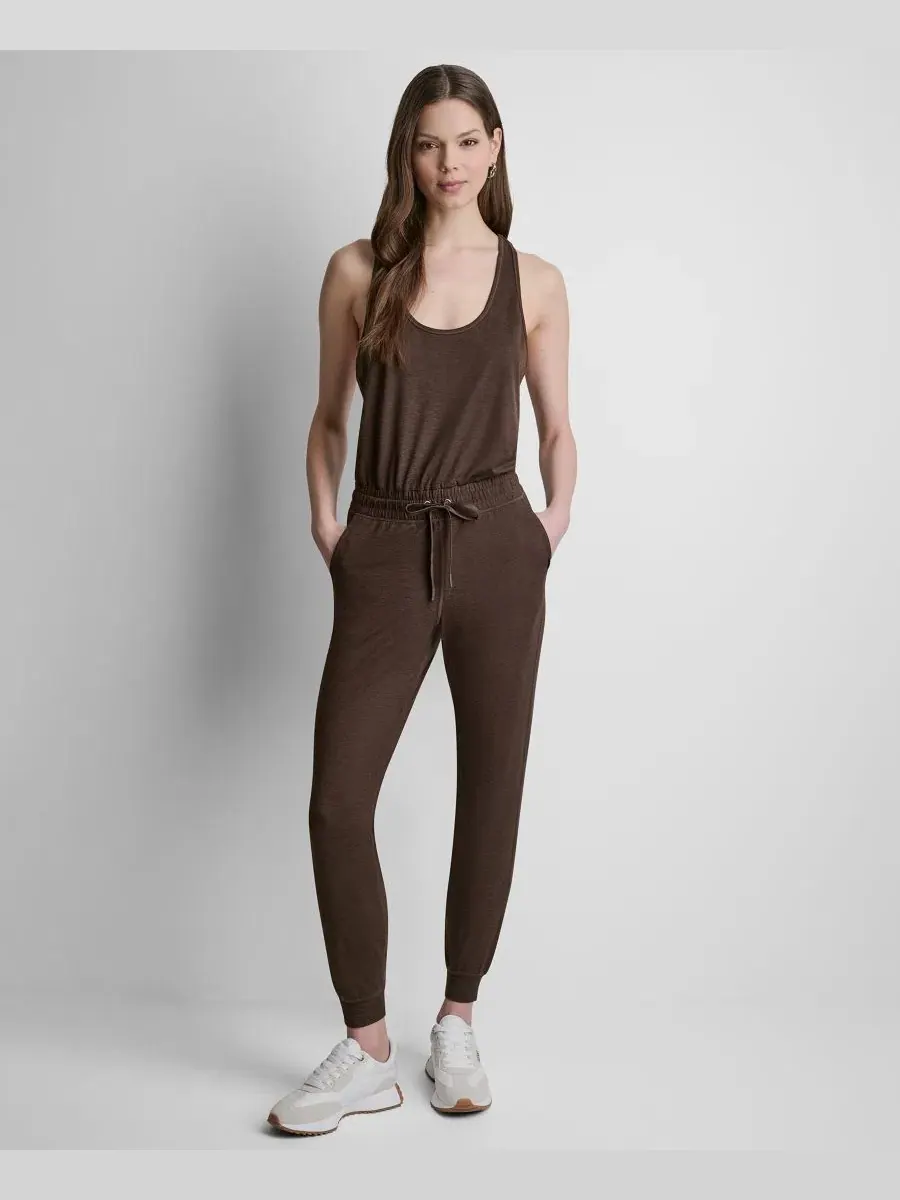 Комбинезон без рукавов с принтом Espresso Spacedye DKNY Sport — изображение 2 из 4, бежевый