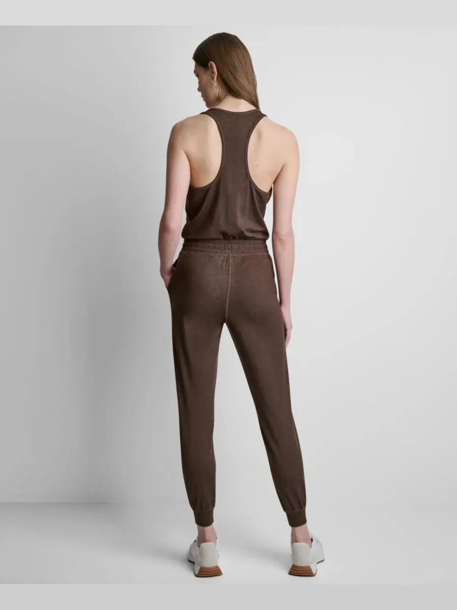Комбинезон без рукавов с принтом Espresso Spacedye DKNY Sport — изображение 4 из 4, бежевый
