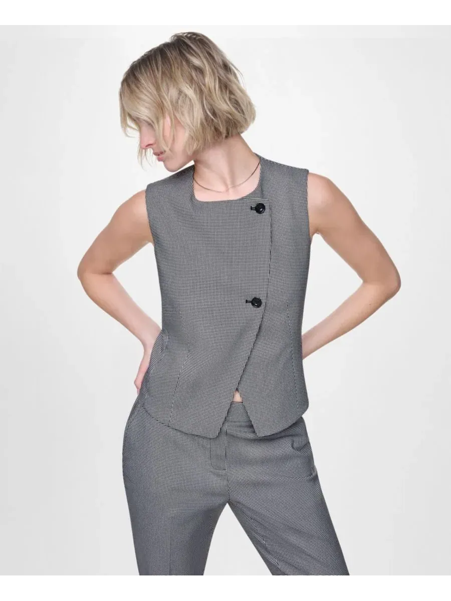 Жилет без рукавов асимметричный Petite Sleeveless Asymmetrical Vest DKNY