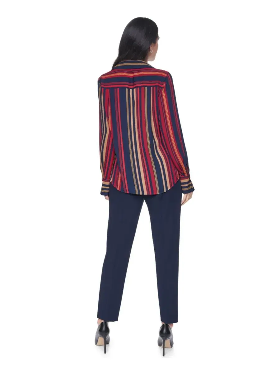 Блуза-поло с V-образным вырезом и длинным рукавом Tommy Hilfiger — изображение 5 из 6, мульти