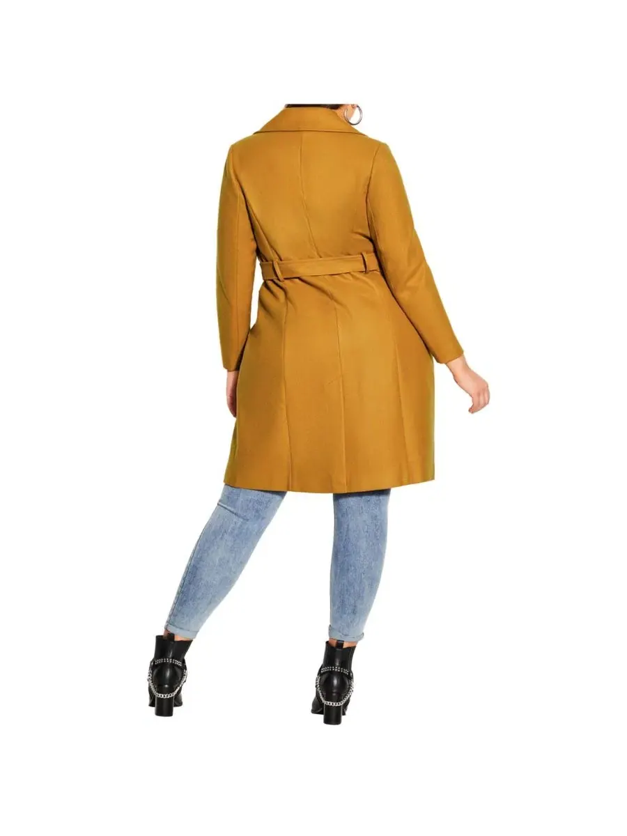 Женское пальто «Абигейл» CITY CHIC — изображение 2 из 3, желтый