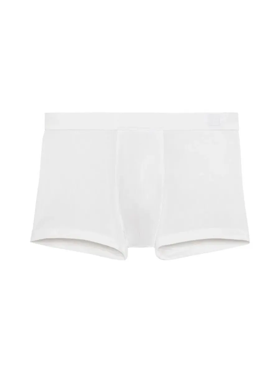 Трусы-боксеры из супима-хлопка с длинной посадкой, модель Supreme Cotton HOM — изображение 5 из 5, белый