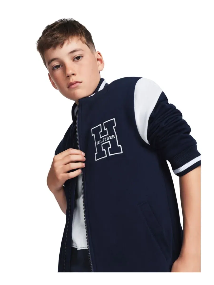 Куртка-бомбер из флиса с принтом Collegiate Tommy Hilfiger
