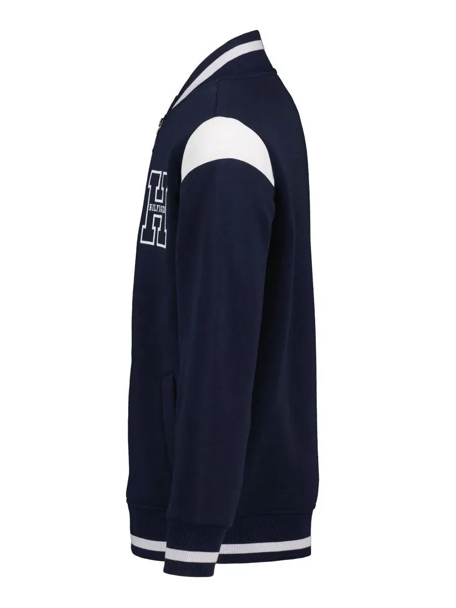 Куртка-бомбер из флиса с принтом Collegiate Tommy Hilfiger — изображение 6 из 8, темно-синий