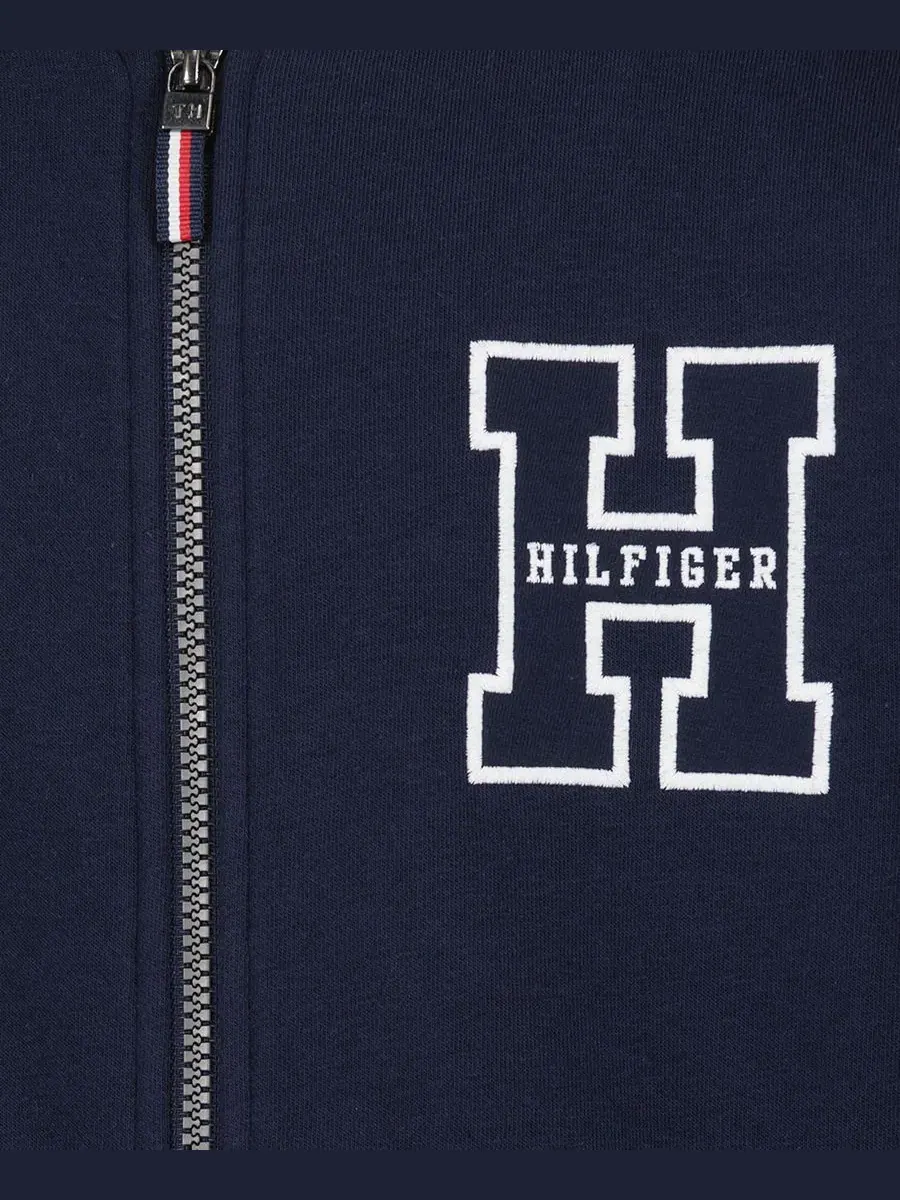 Куртка-бомбер из флиса с принтом Collegiate Tommy Hilfiger — изображение 8 из 8, темно-синий