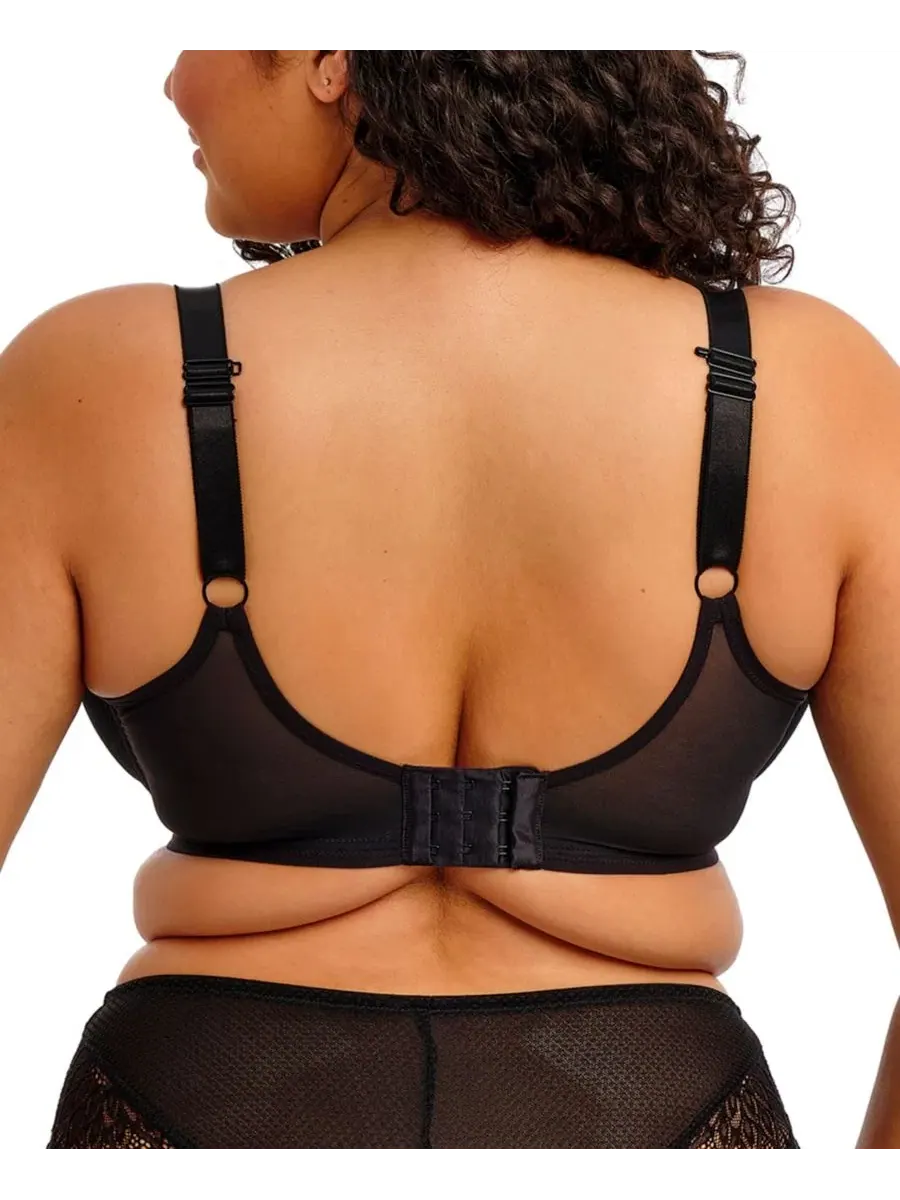 Бюстгальтер-пуш-ап с глубоким вырезом Tiernie Plus Size Plunge Bra Elomi — изображение 2 из 5, черный